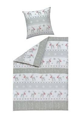 2. Bild von Flanell-Bettwäsche Casa Nova grau