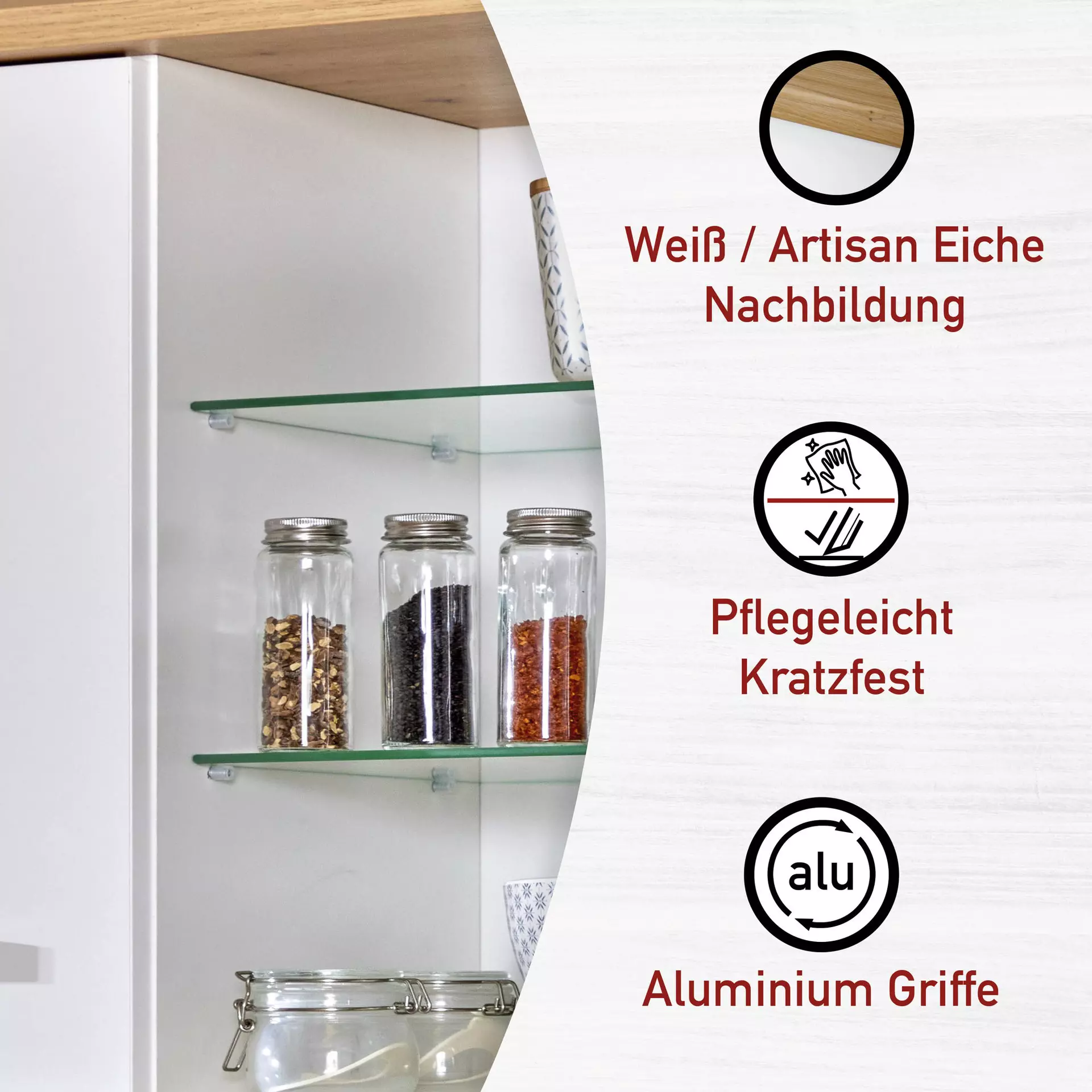 Hängeschrank Sicilia Inter Link Holzwerkstoff 33 x 57 x 130 cm
