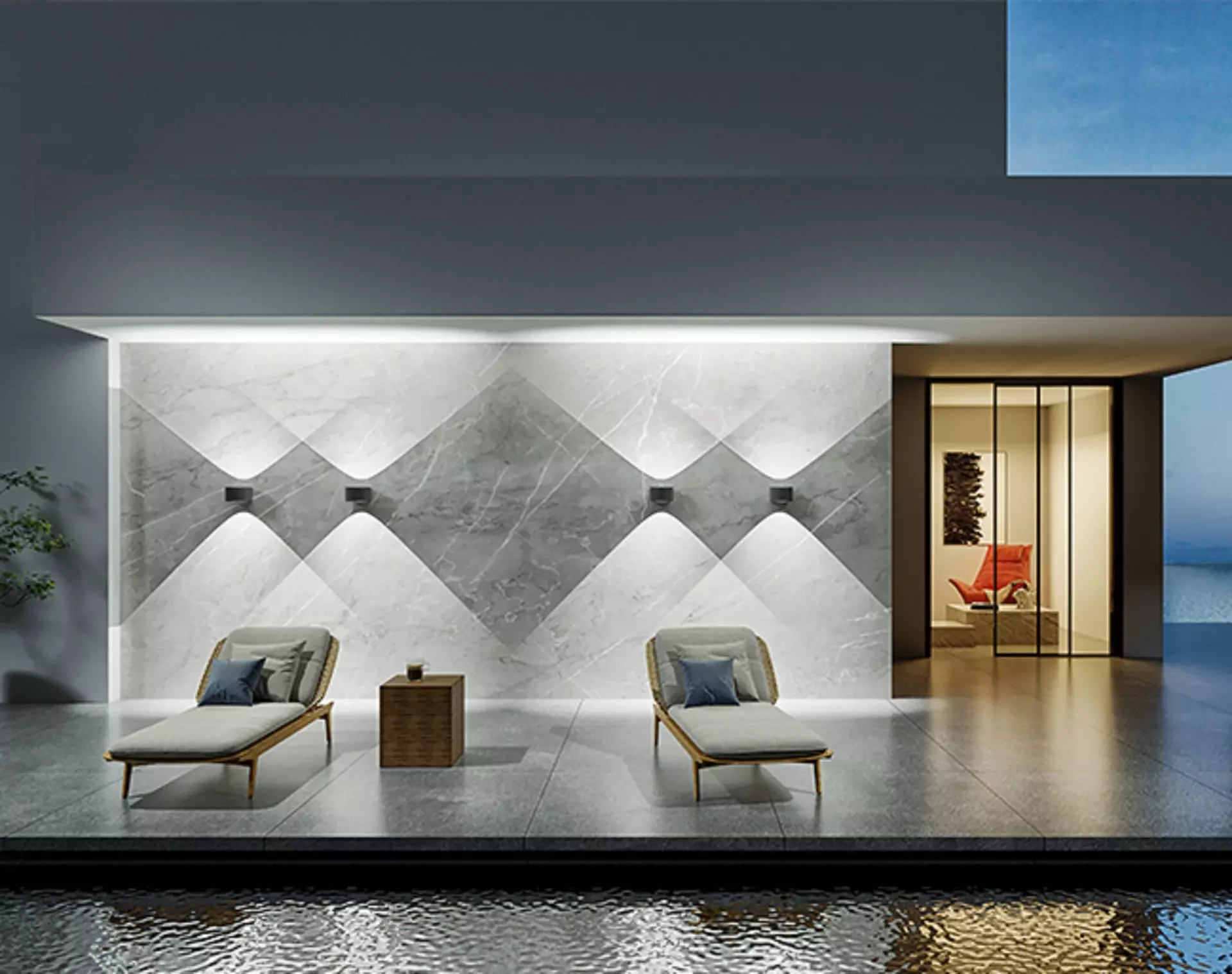 Wand-Aussenleuchte 9029 CMD Metall 