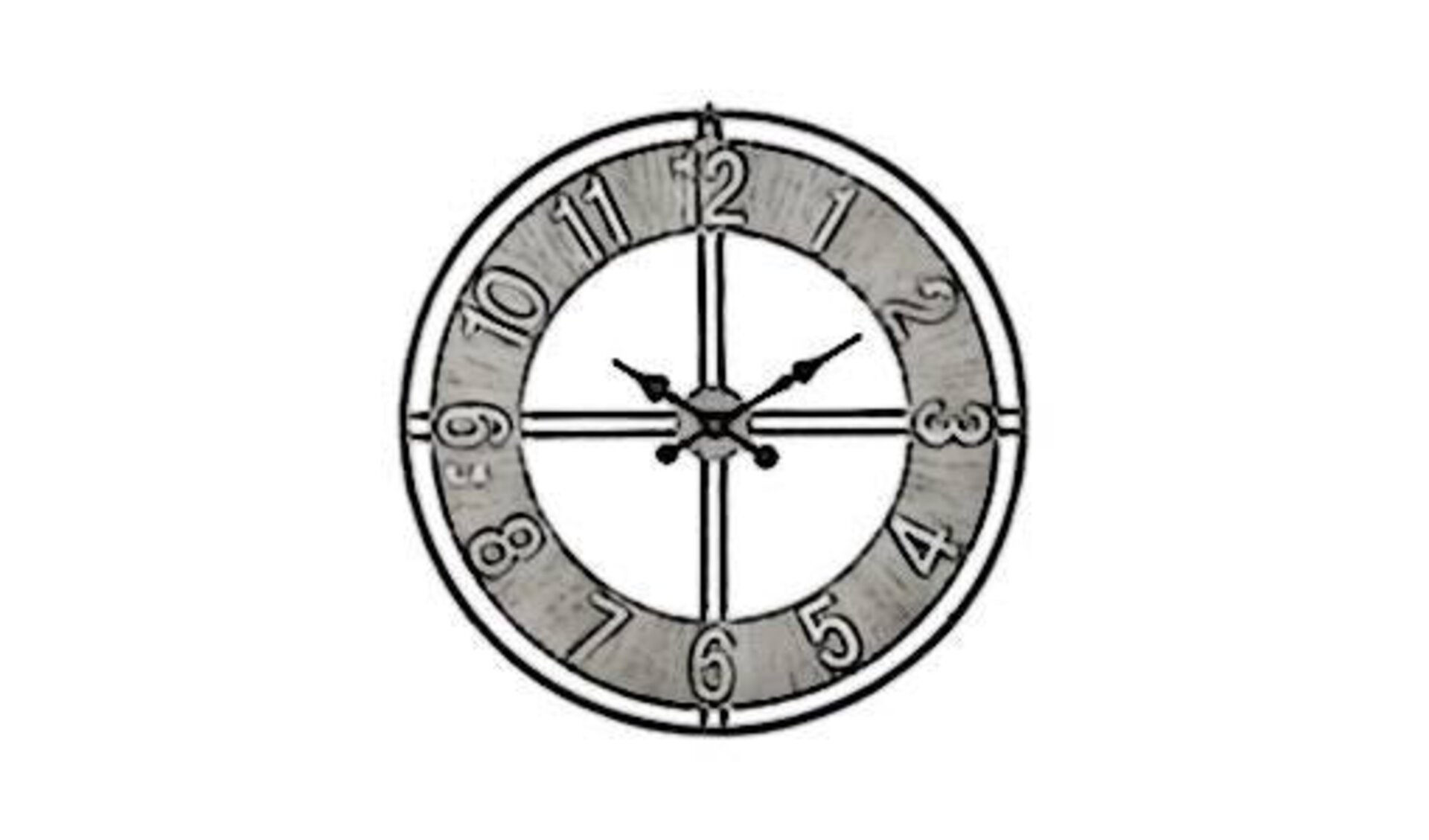 Eine Metalluhr zur Wandaufhängung mit römischen Zahlen steht als Synonym für alle Uhren und Wecker.