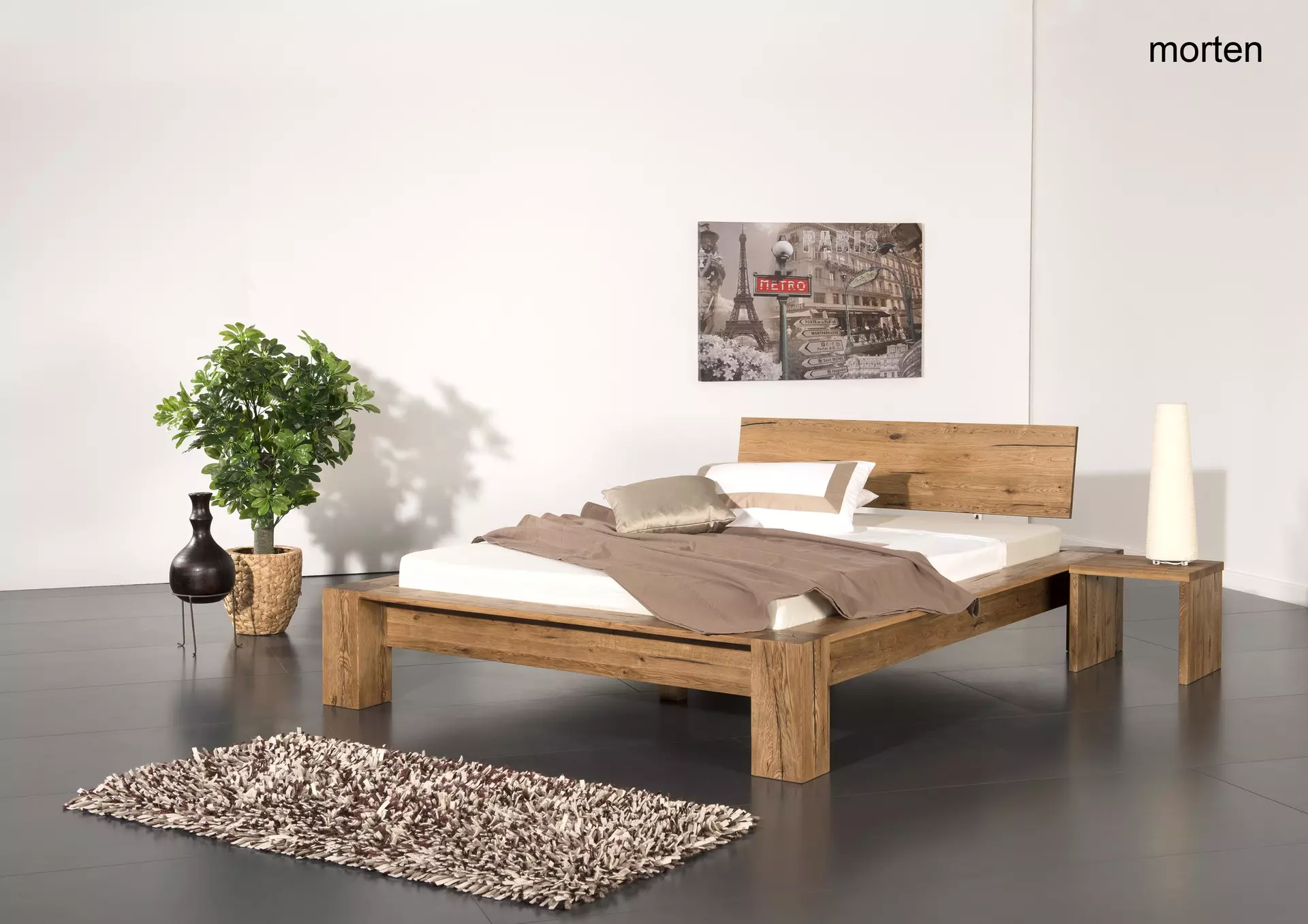 Bett MORTEN Modular Holz 180 x 200 cm