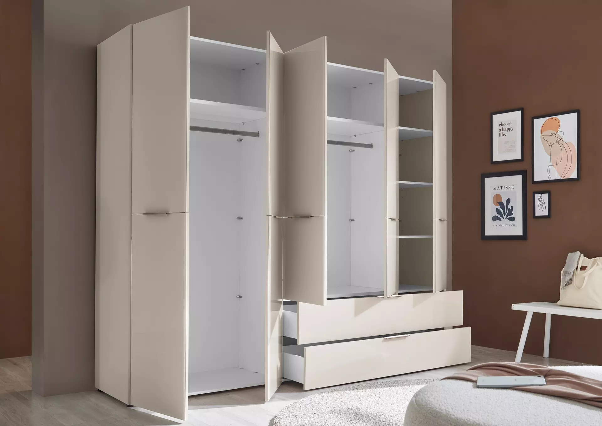 Drehtürenschrank BARI Dreamoro Holzwerkstoff 57 x 212 x 250 cm