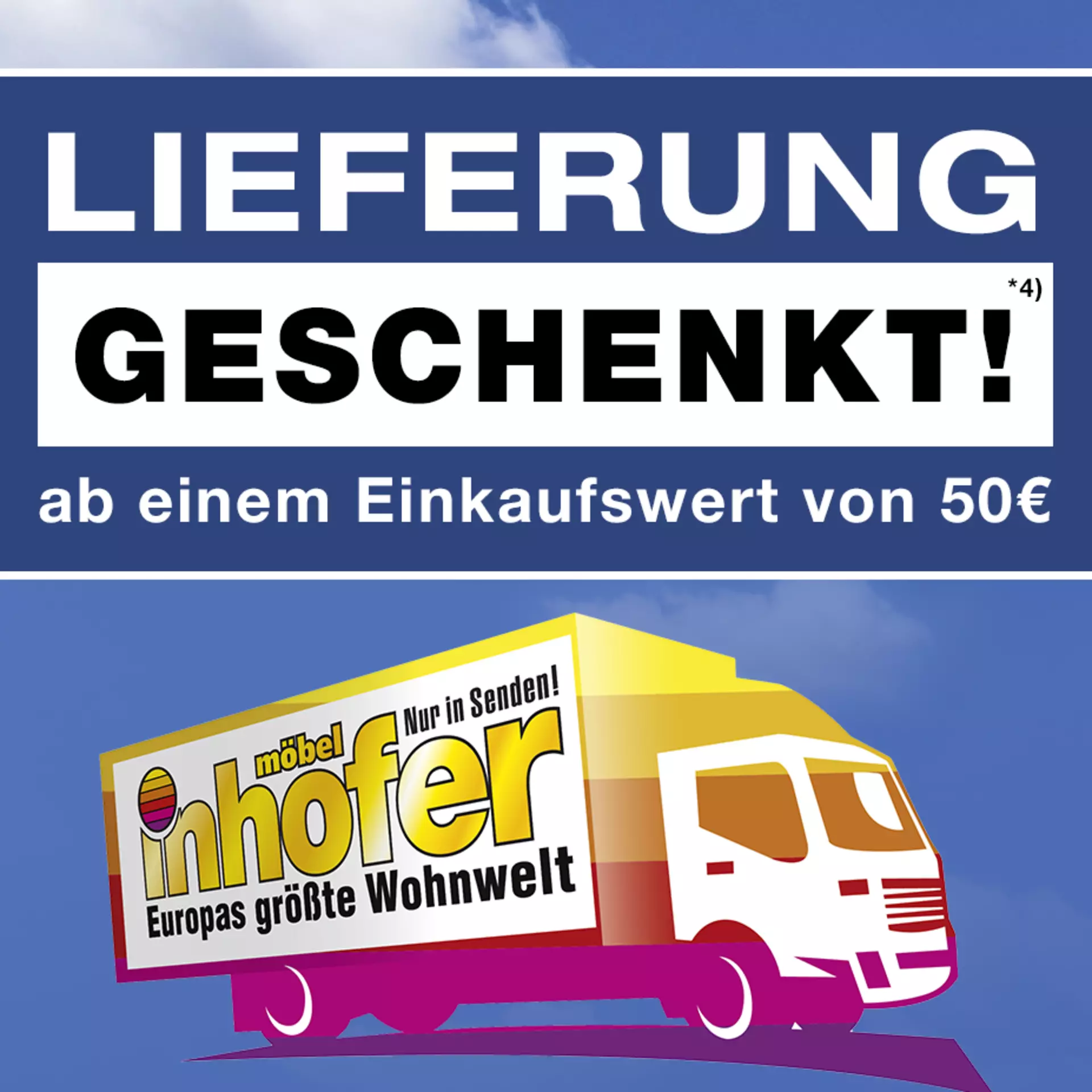 Mobile Startseiten-Banner für Aktion Lieferung geschenkt ab 50€