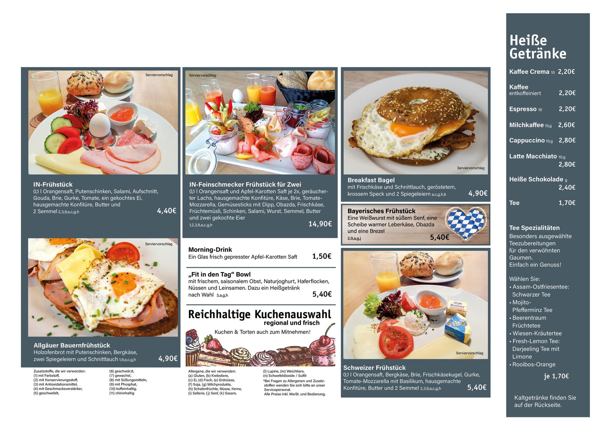 Gemütlich Frühstücken im Culinarium bei Möbel Inhofer. Aktuelle Frühstückskarte im Bedienrestaurant
