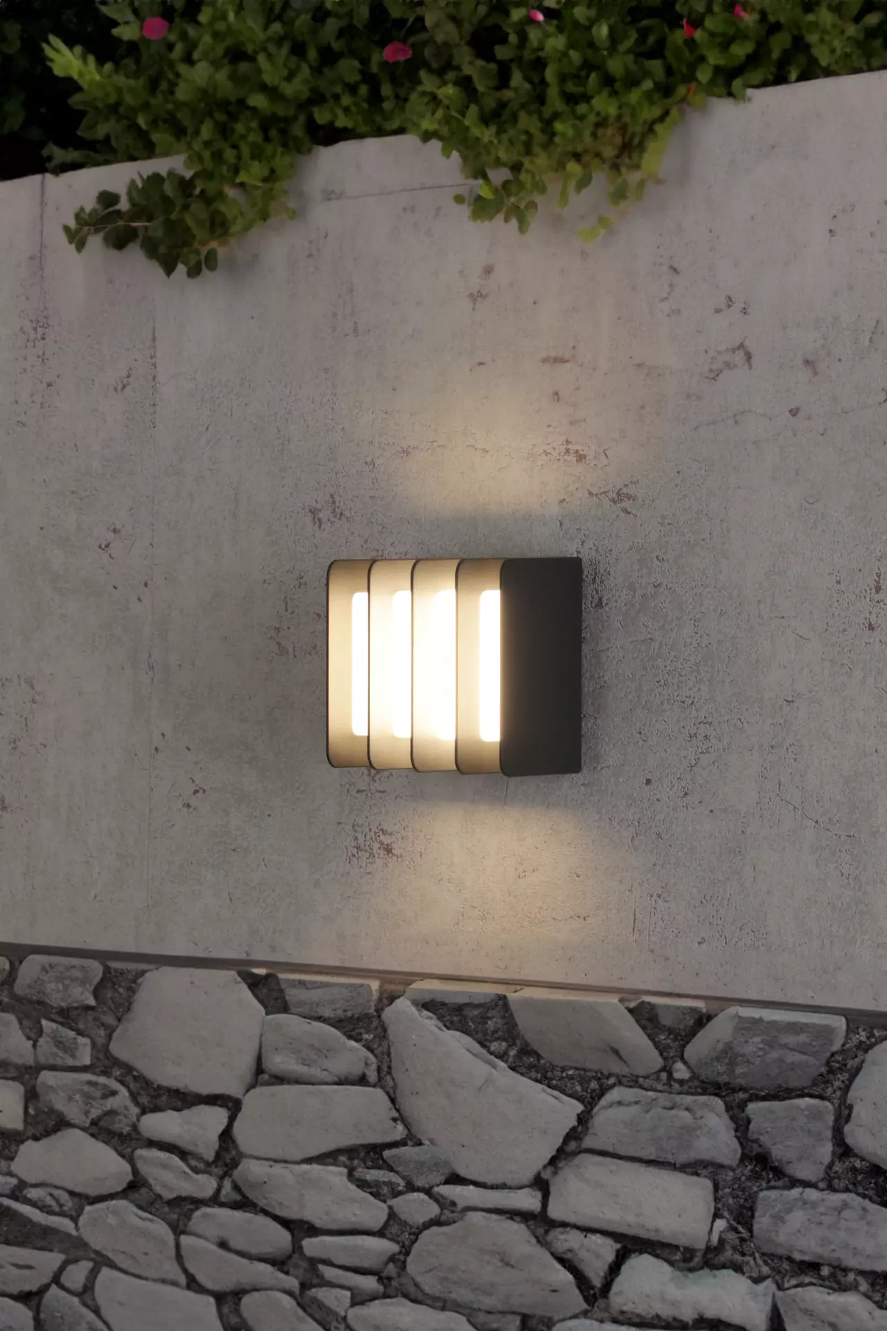 Wand-Aussenleuchte GRIDY Eco-Light Metall 11 x 11 x 7 cm
