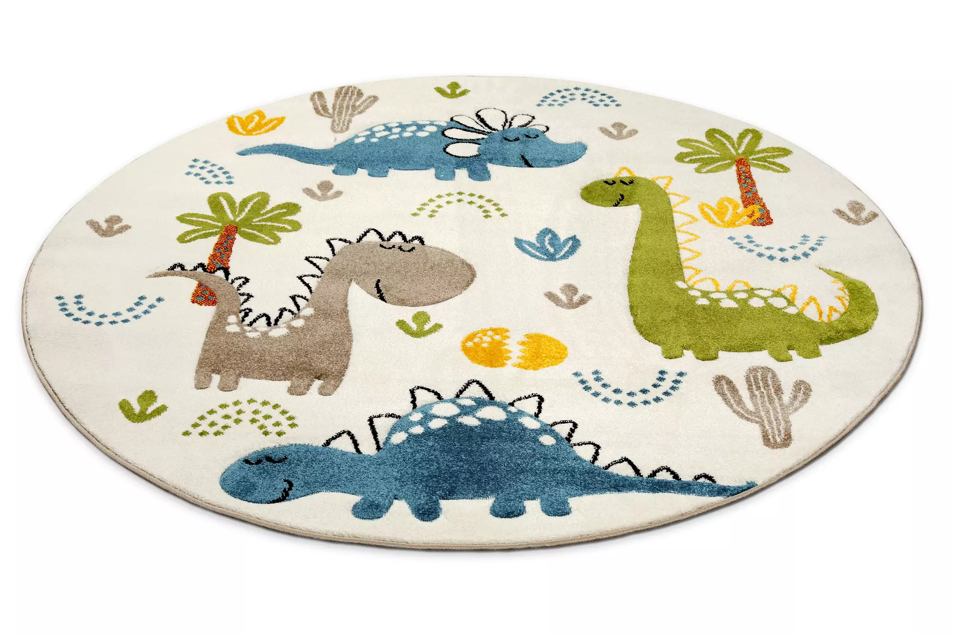 Kinderteppich Dino & Friends Smart Kids Textil 120 x 1 x 120 cm