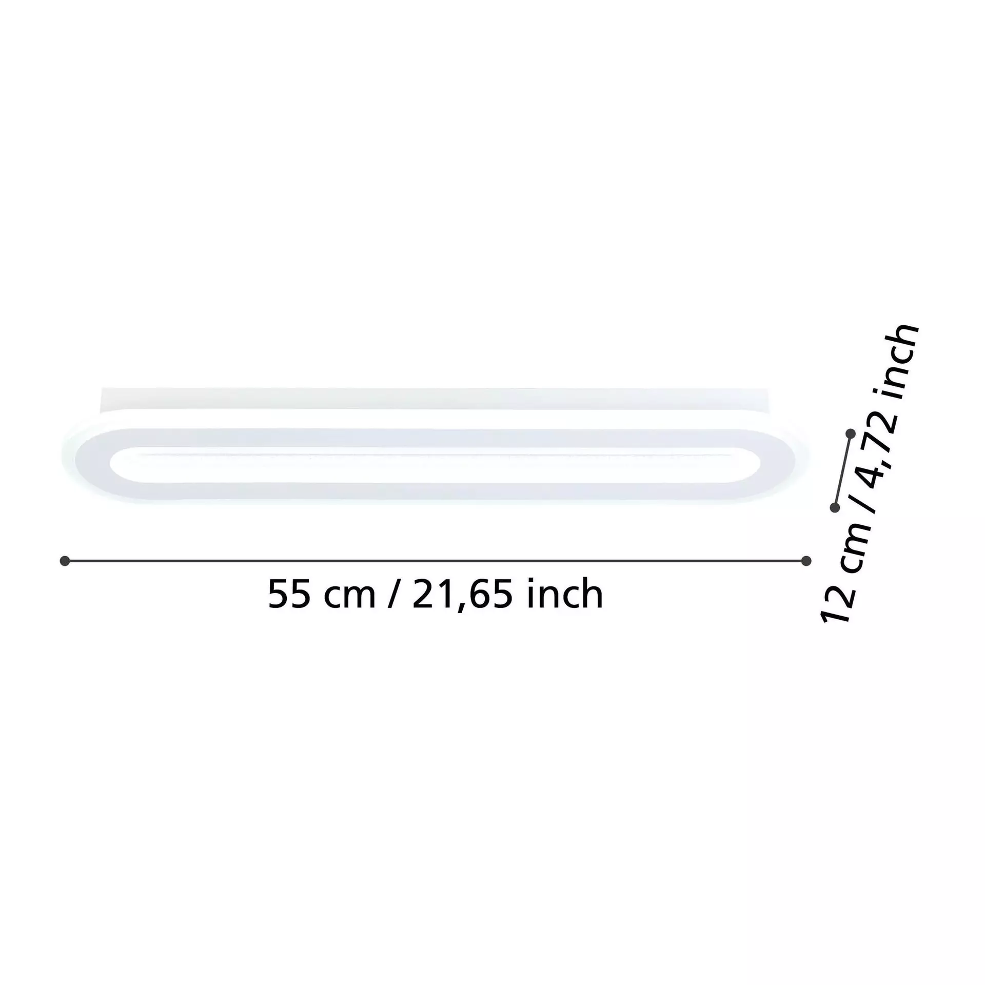 Deckenleuchte MACCHIONI Eglo Metall 55 x 4 x 12 cm