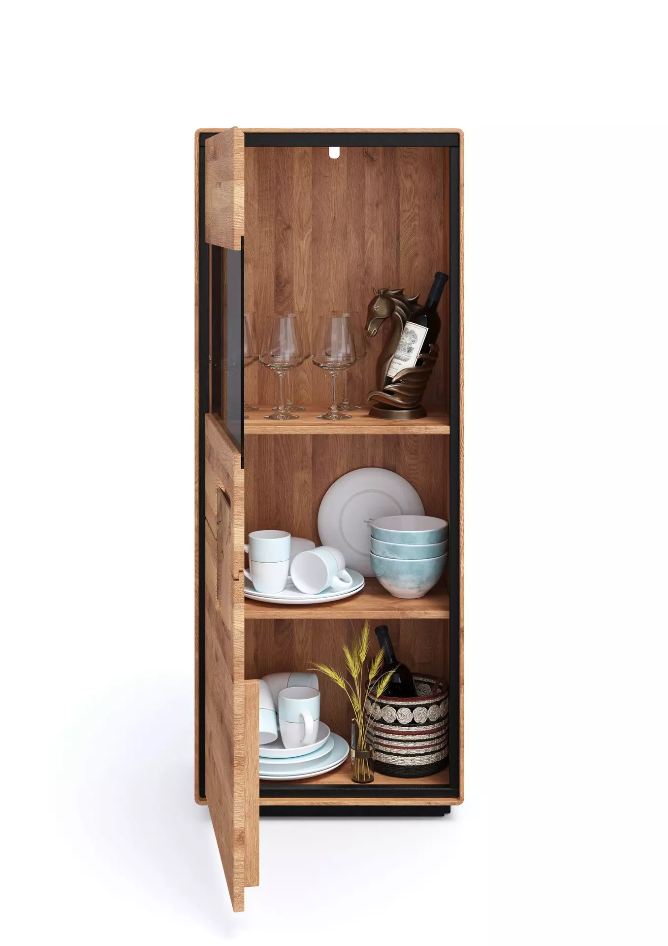 Highboard WZ-0625 GK Möbel Holz 40 x 152 x 60 cm