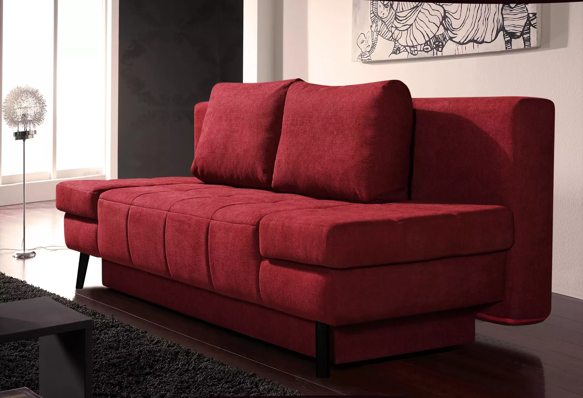 Schlafsofa Tabby Version C RESTYL Textil 102 x 90 x 208 cm