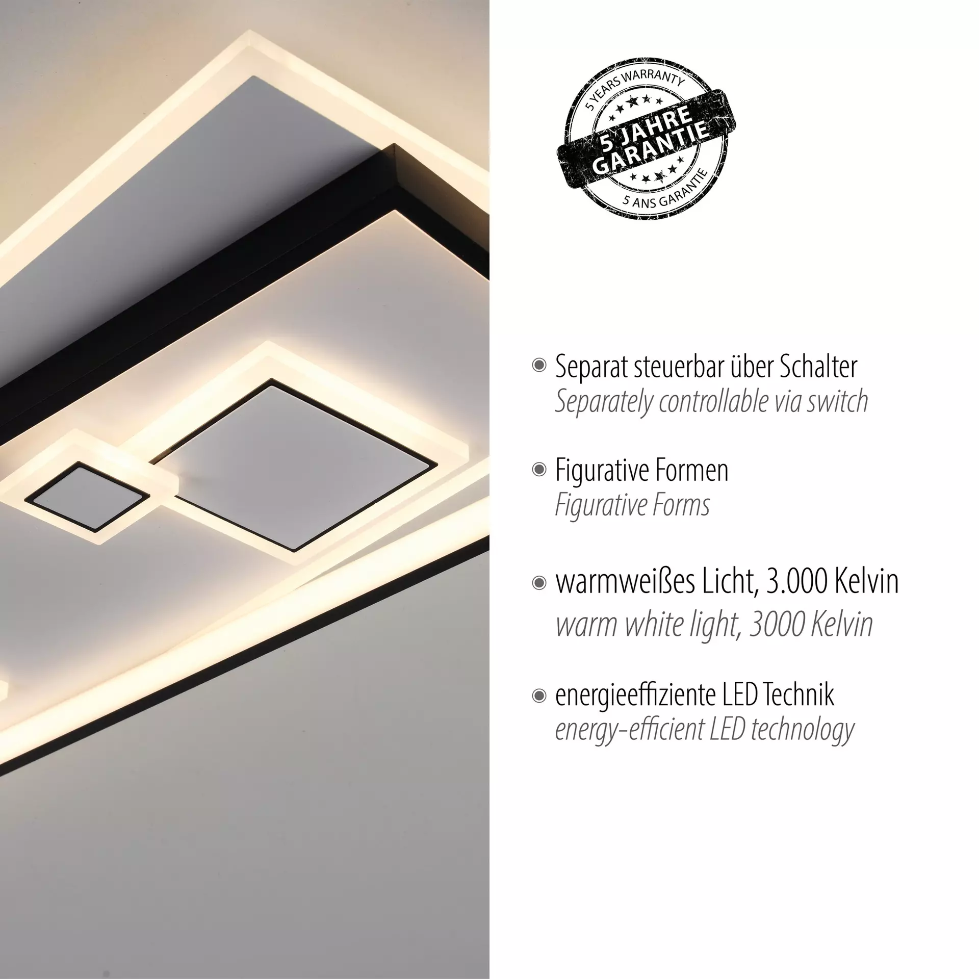 Deckenleuchte MAILAK Paul Neuhaus Metall 97 x 5 x 30 cm