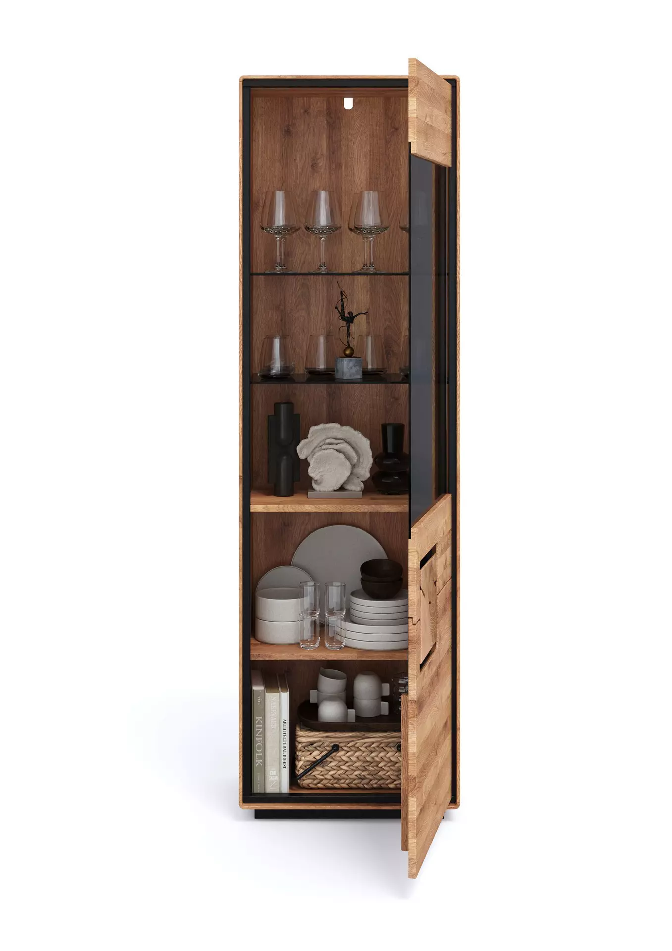 Vitrine WZ-0625 GK Möbel Holz 40 x 203 x 60 cm