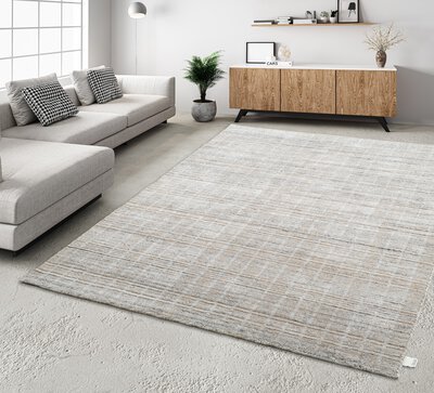 3. Bild von Handwebteppich ca. 140 x 70 cm beige