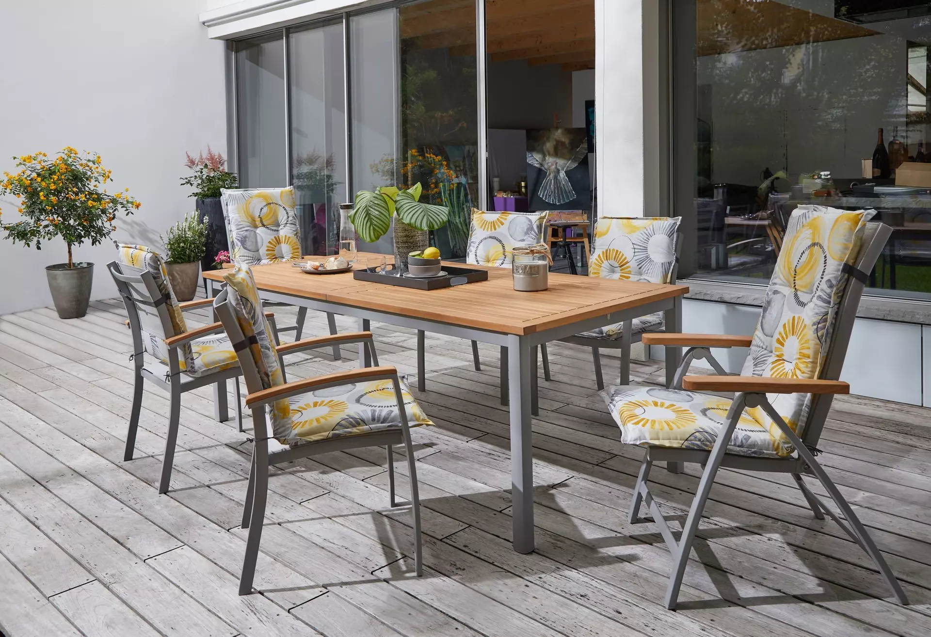 Stapelstuhl SYLT Outdoor Textil 58 x 88 x 59 cm