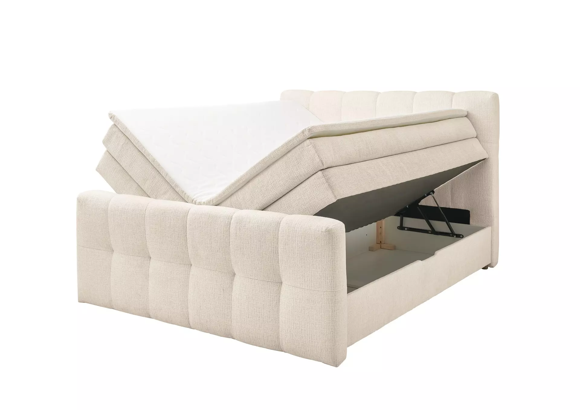 Boxspringbett DENALI ED-Lifestyle Textil 195 x 117 x 222 cm