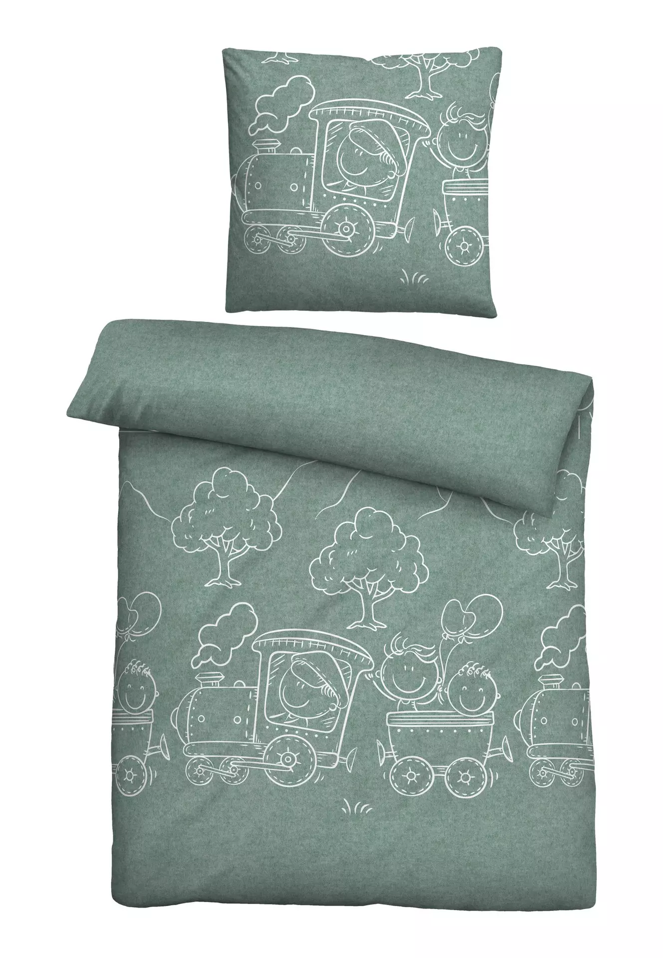 Kinderbettwäsche Melange Junior Biberna Textil 135 x 200 cm