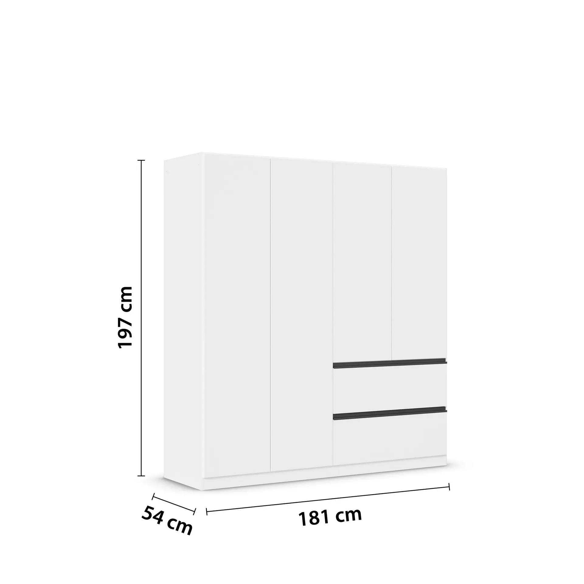 Drehtürenschrank COSTA rauch BLUE Holzwerkstoff 54 x 197 x 181 cm