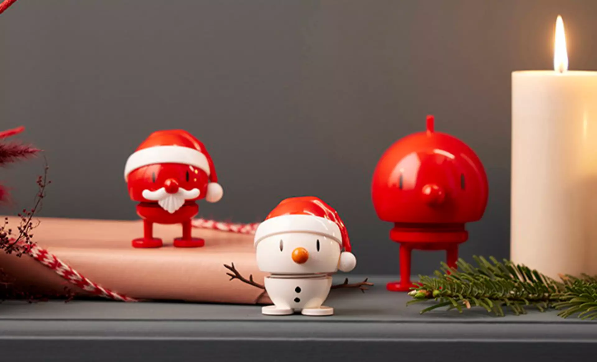Hoptimisten als Nikolaus und Schneemann