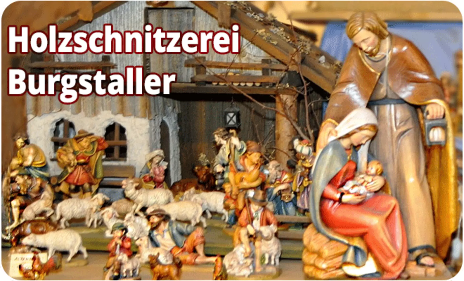 Tiroler Holzschnitzer Burgstaller im Weihnachtsmarkt von Möbel Inhofer in Senden