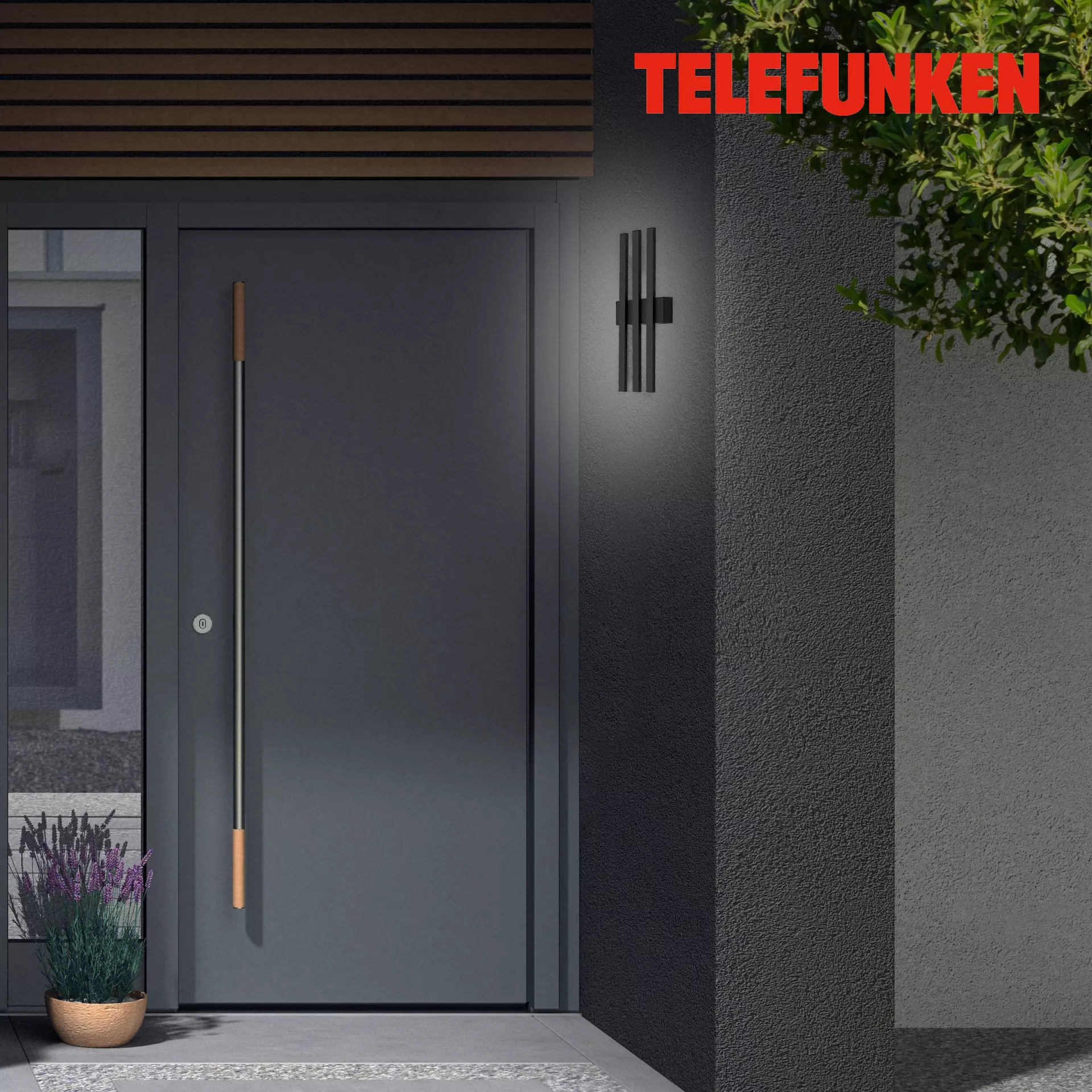 Wand-Aussenleuchte TELEFUNKEN Außenleuchte Telefunken Metall 15 x 4 x 37 cm