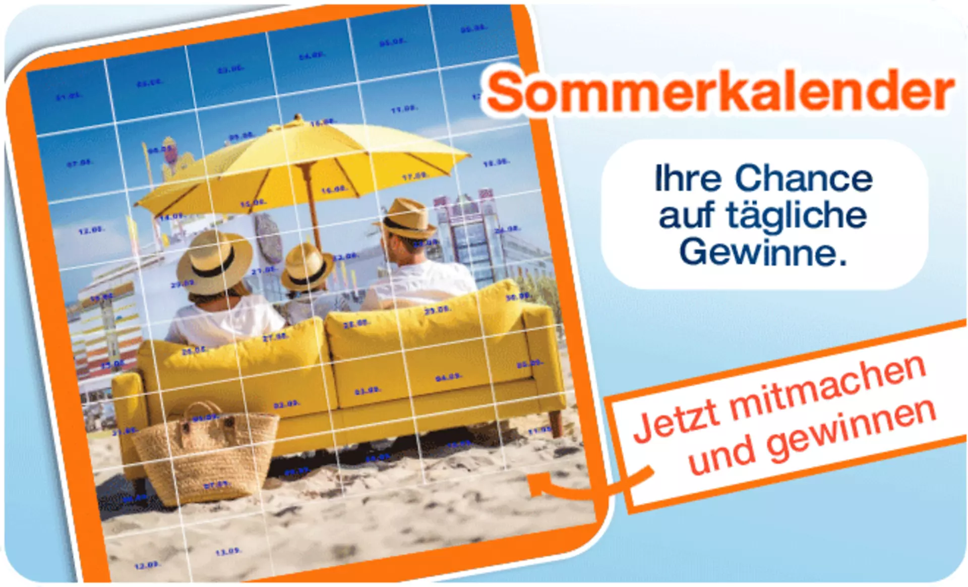 Möbel Inhofer Sommerkalender mit täglicher Gewinnchance