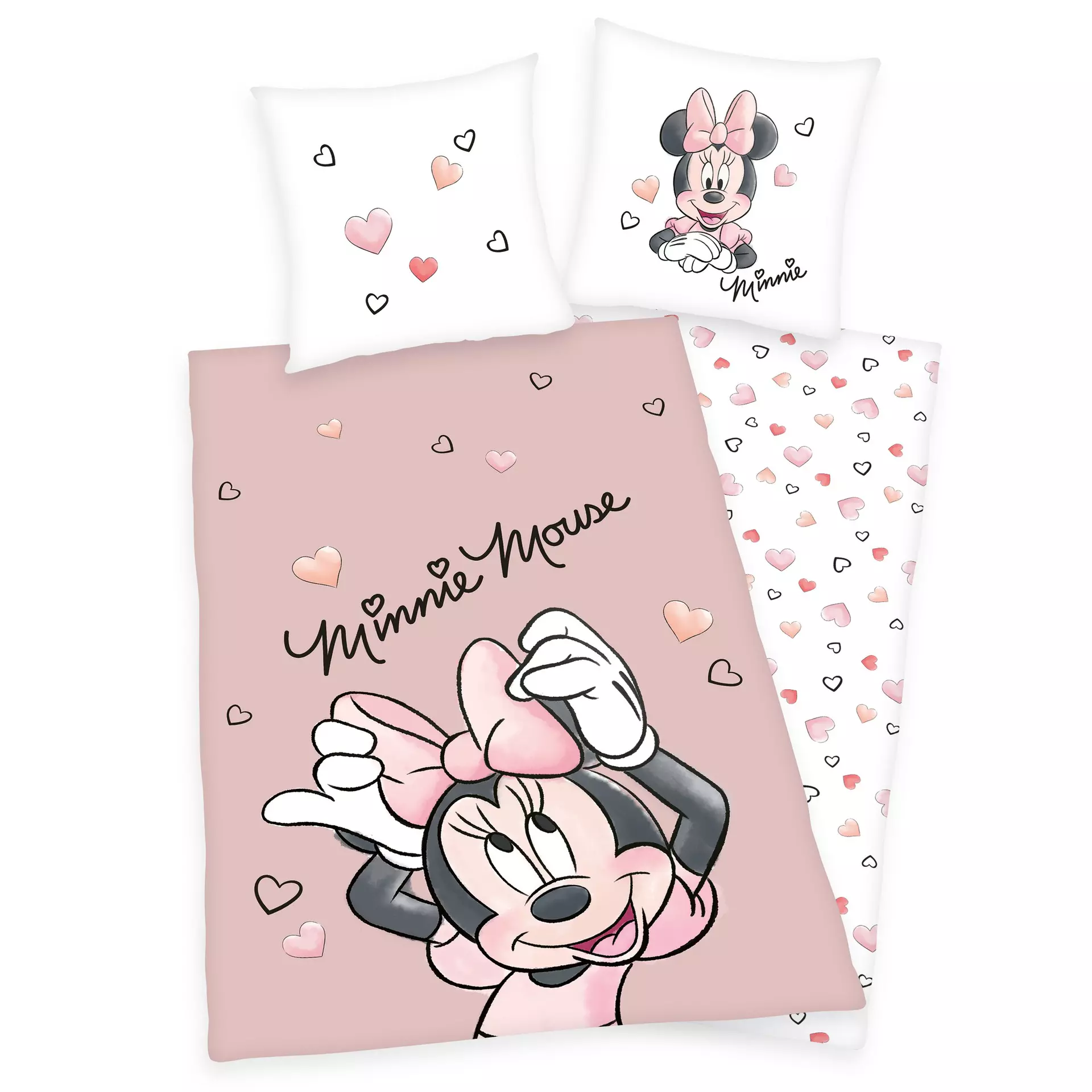 Kinderbettwäsche Disney MinnieMouse Klaus Herding Textil 135 x 200 cm