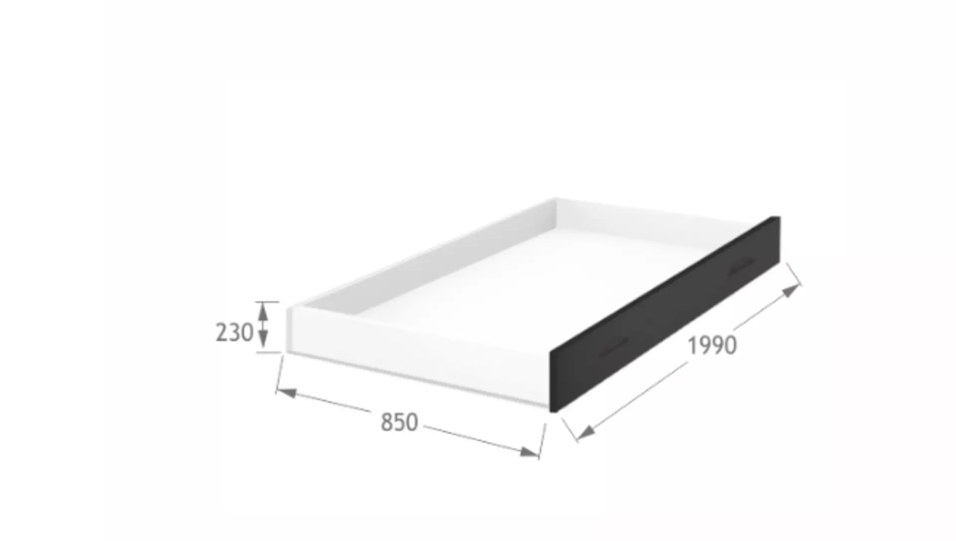 Bett YOUNG DARK Meblik Holzwerkstoff 85 x 23 x 85 cm