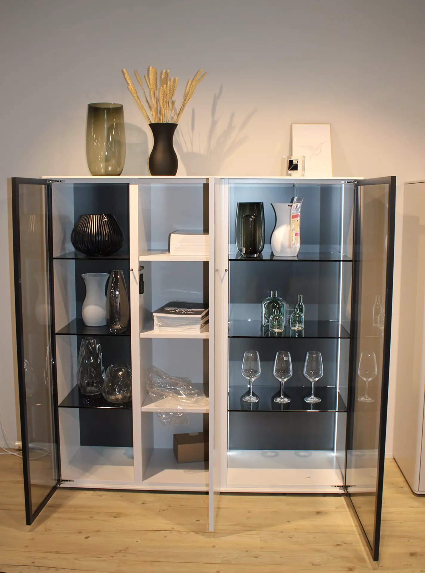 Highboard ZOLA Abs. Front grauglas