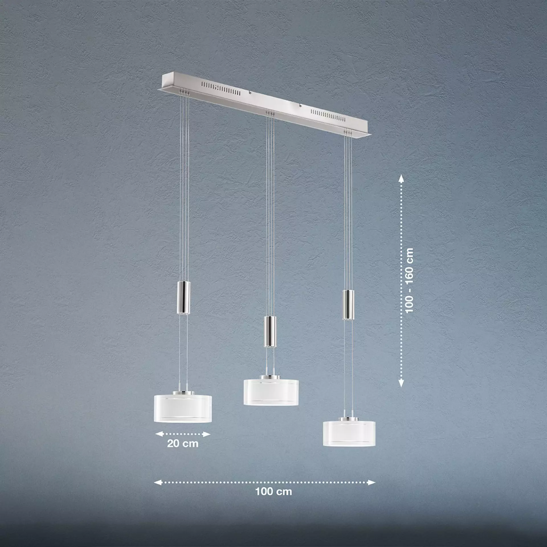 Hängeleuchte Lavin Fischer-Honsel Metall 20 x 100 cm