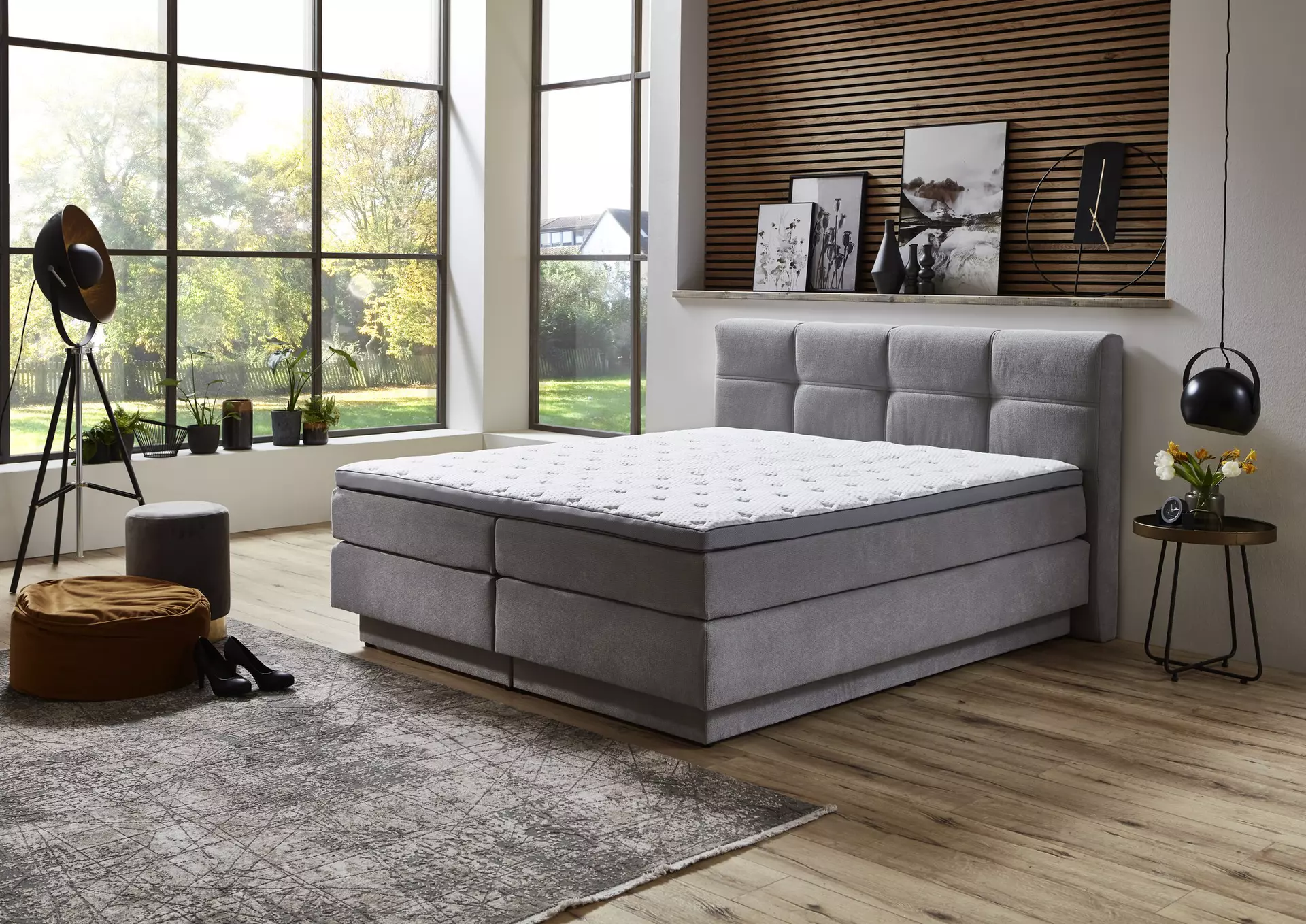 Boxspringbett PORTAGE BX2110 Dreamoro Textil 168 x 112 x 217 cm