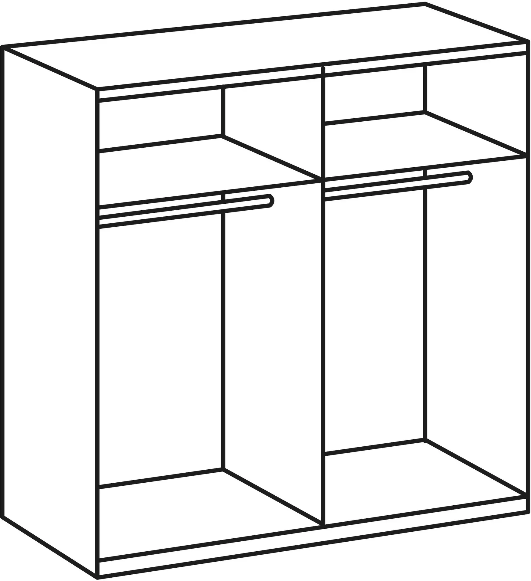 Schwebetürenschrank NEU-ULM Wimex Wohnbedarf Holzwerkstoff 65 x 196 x 180 cm