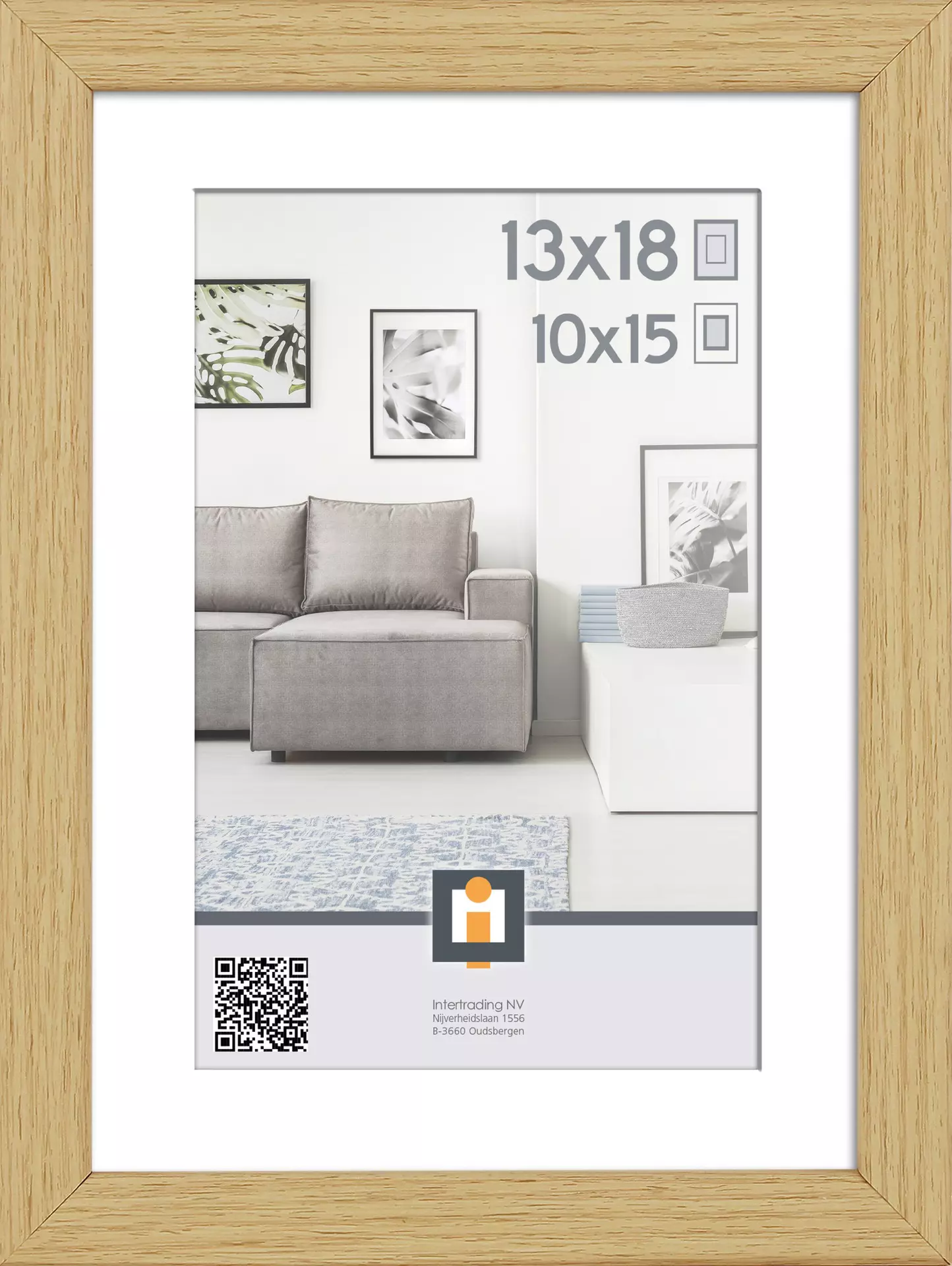 Bilderrahmen MADRID NATUR INTERTRADING Kunststoff 15 x 20 x 2 cm