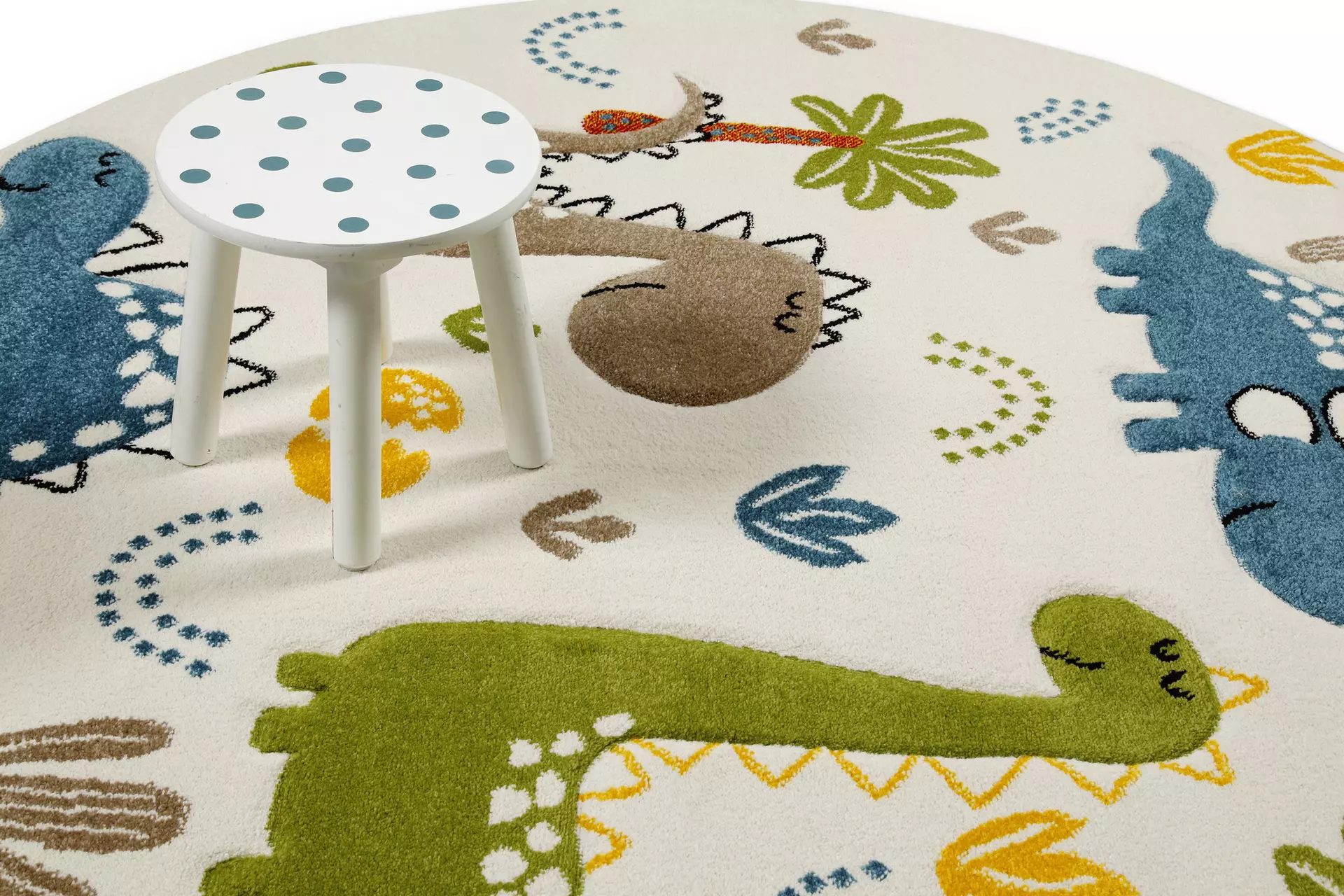 Kinderteppich Dino & Friends Smart Kids Textil 120 x 1 x 120 cm