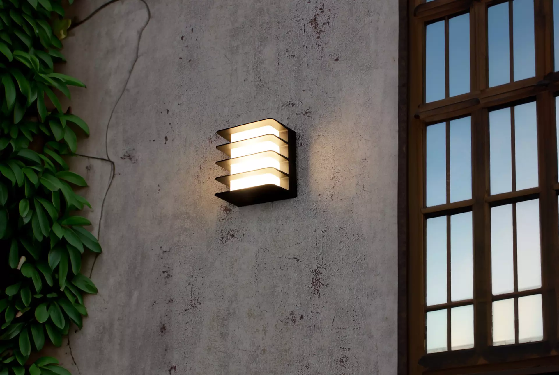 Wand-Aussenleuchte GRIDY Eco-Light Metall 11 x 11 x 7 cm