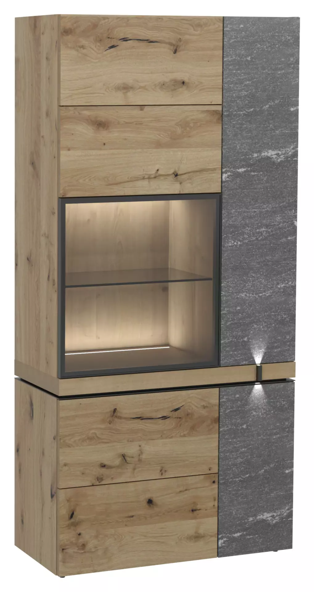 Vitrine V-ROCK LIVING Voglauer Holz 43 x 201 x 96 cm