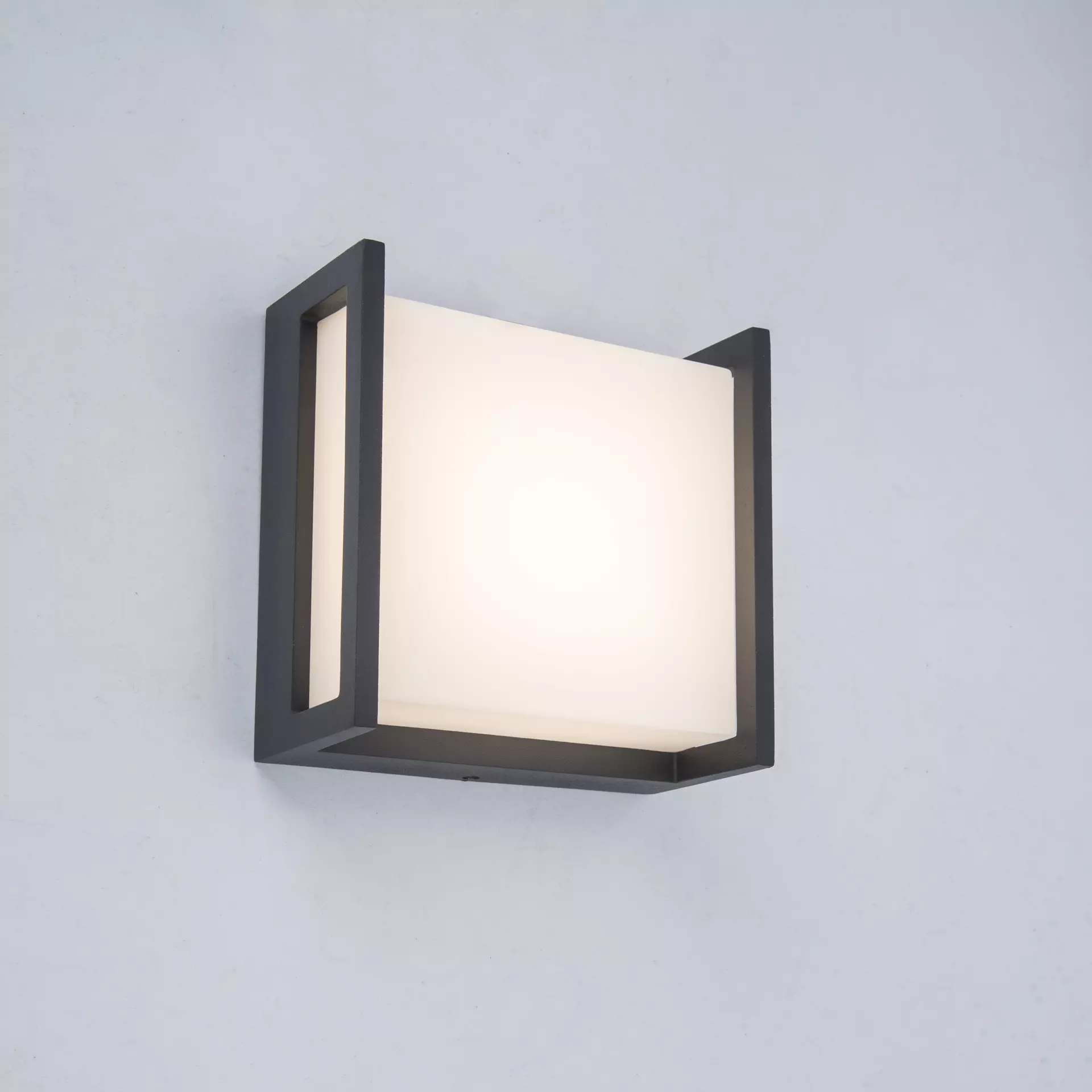 Wand-Aussenleuchte QUBO Eco-Light Metall 14 x 14 x 7 cm