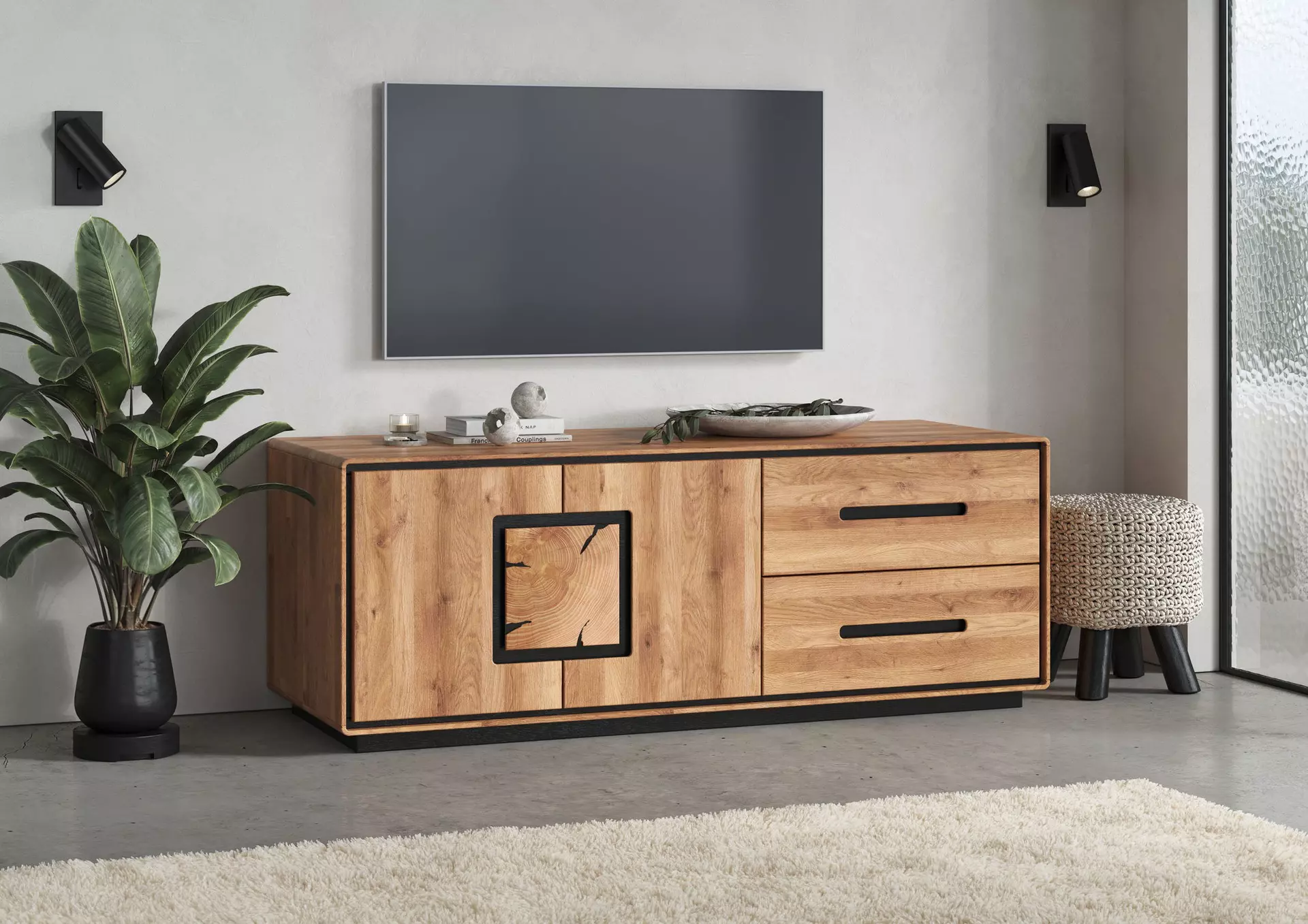 TV-Board WZ-0625 GK Möbel Holz 55 x 54 x 146 cm