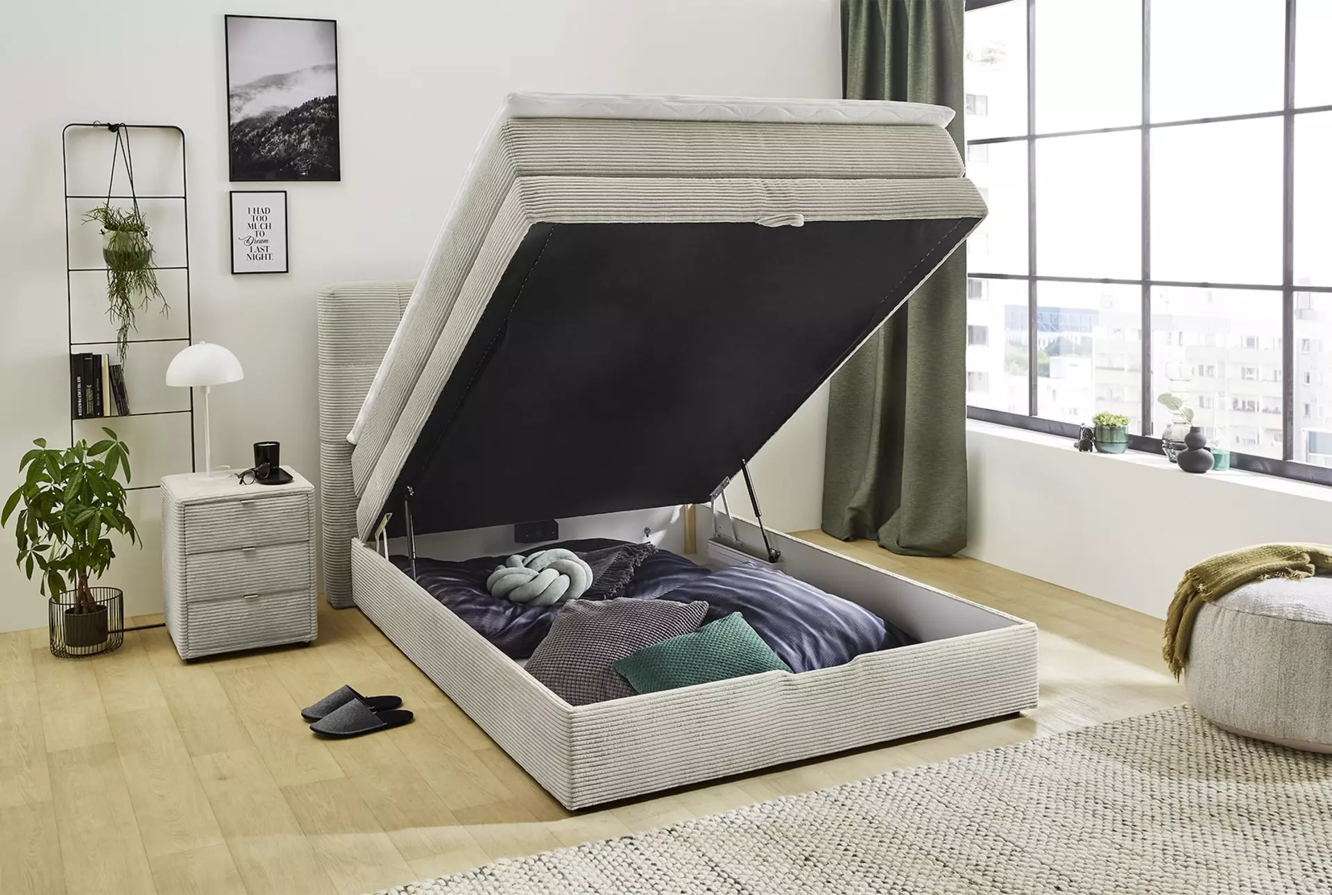 Boxspringbett AMY Dreamoro Textil 154 x 117 x 217 cm
