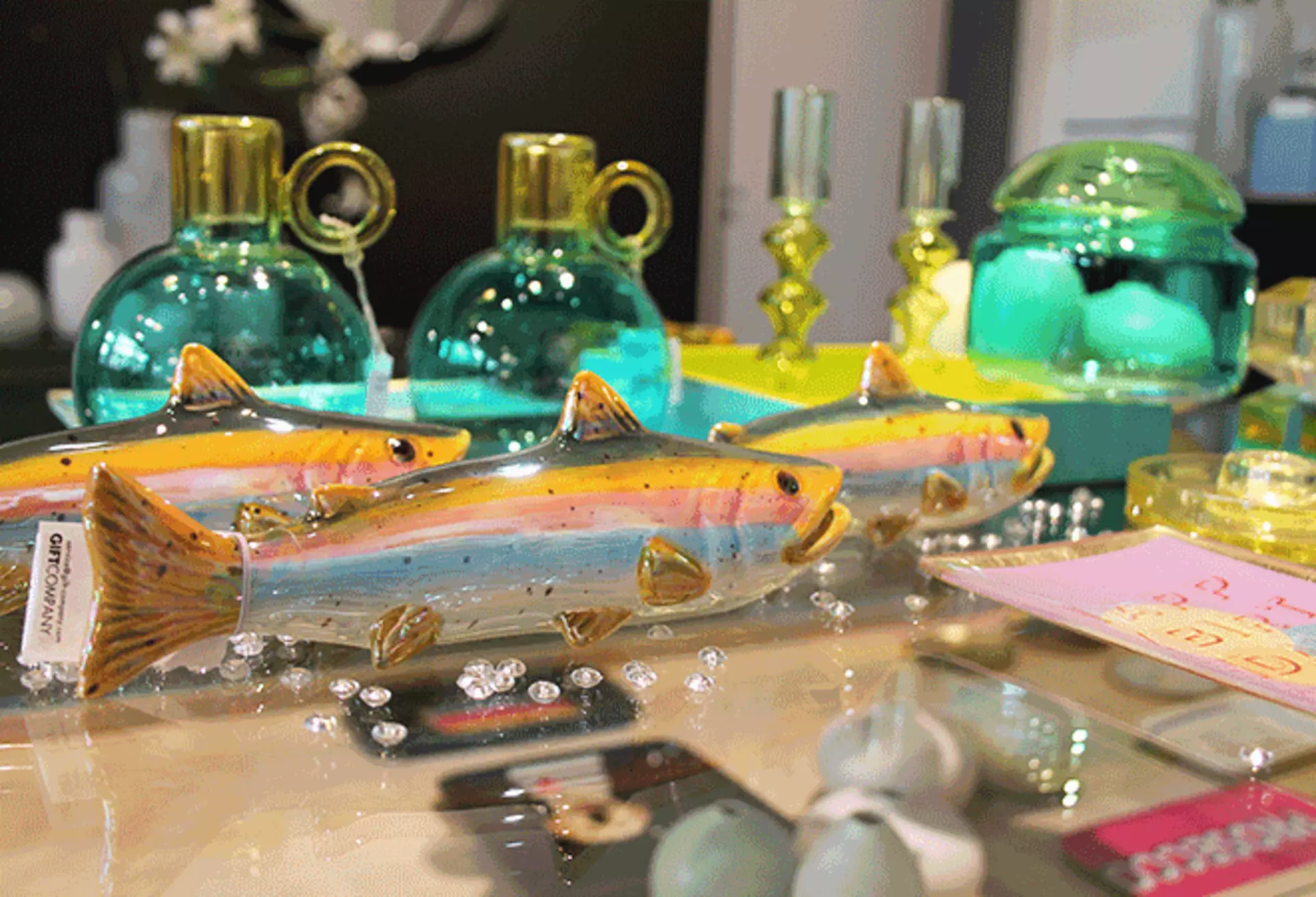 Feinste Glaskunst in Blau und Grün