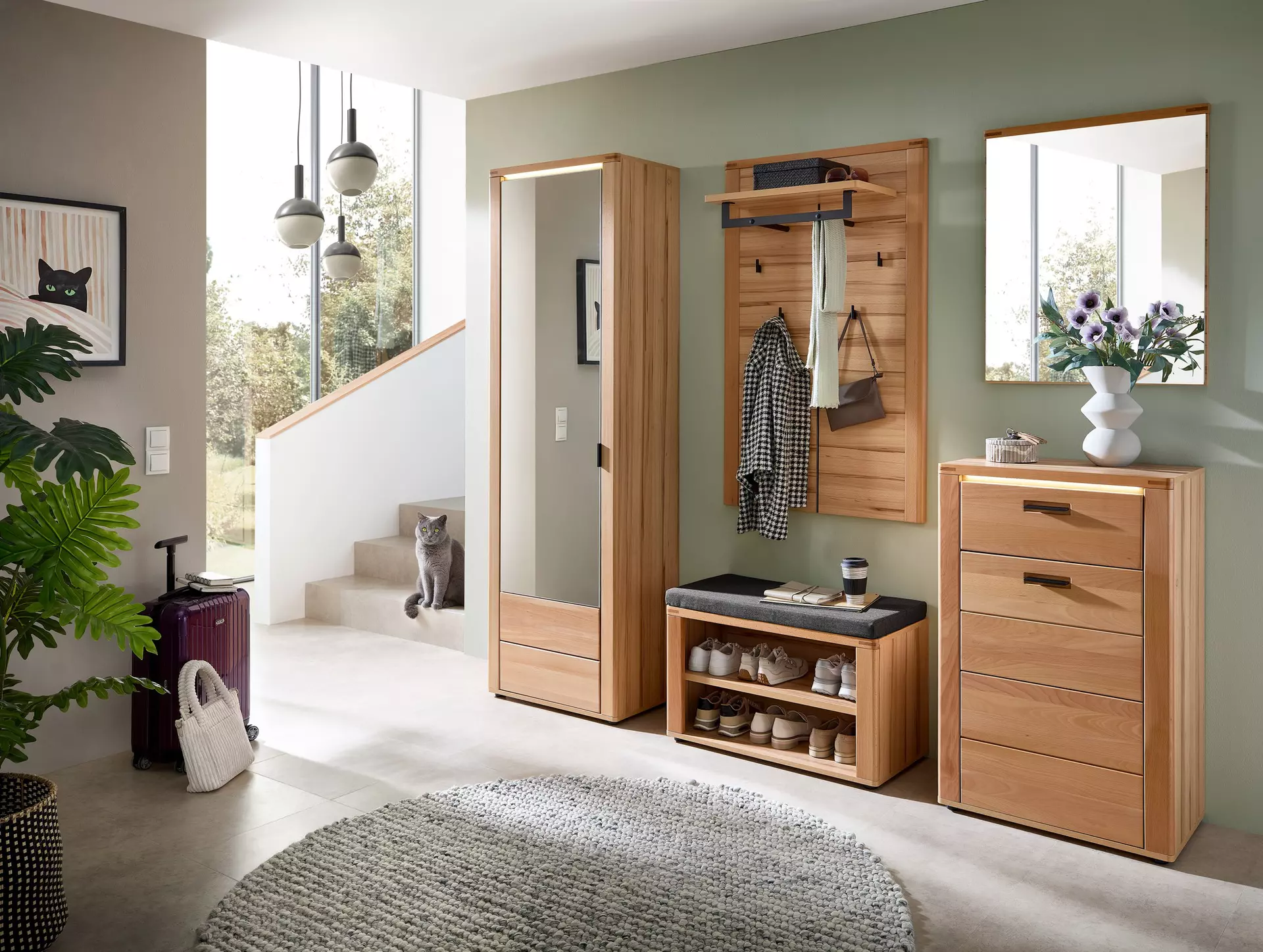 Garderobenkombination CAMBRA Vito Textil 38 x 204 x 240 cm