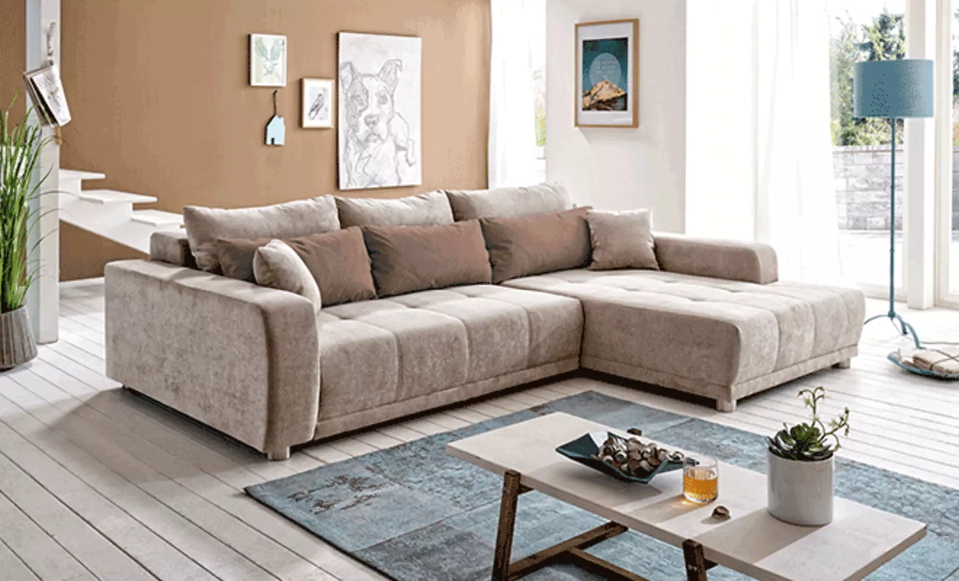Beige Couch - Modernes Wohnzimmer | Möbel Inhofer