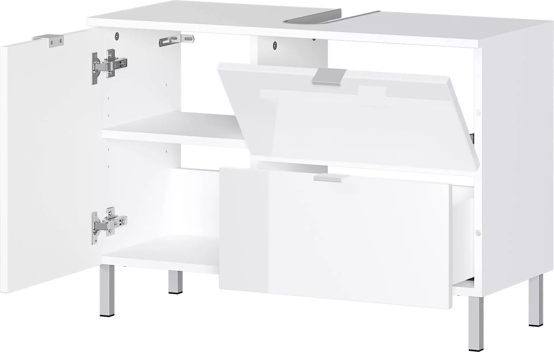 cm 34 | x 80 56 x ca. Waschbeckenunterschrank weiß Inhofer Möbel