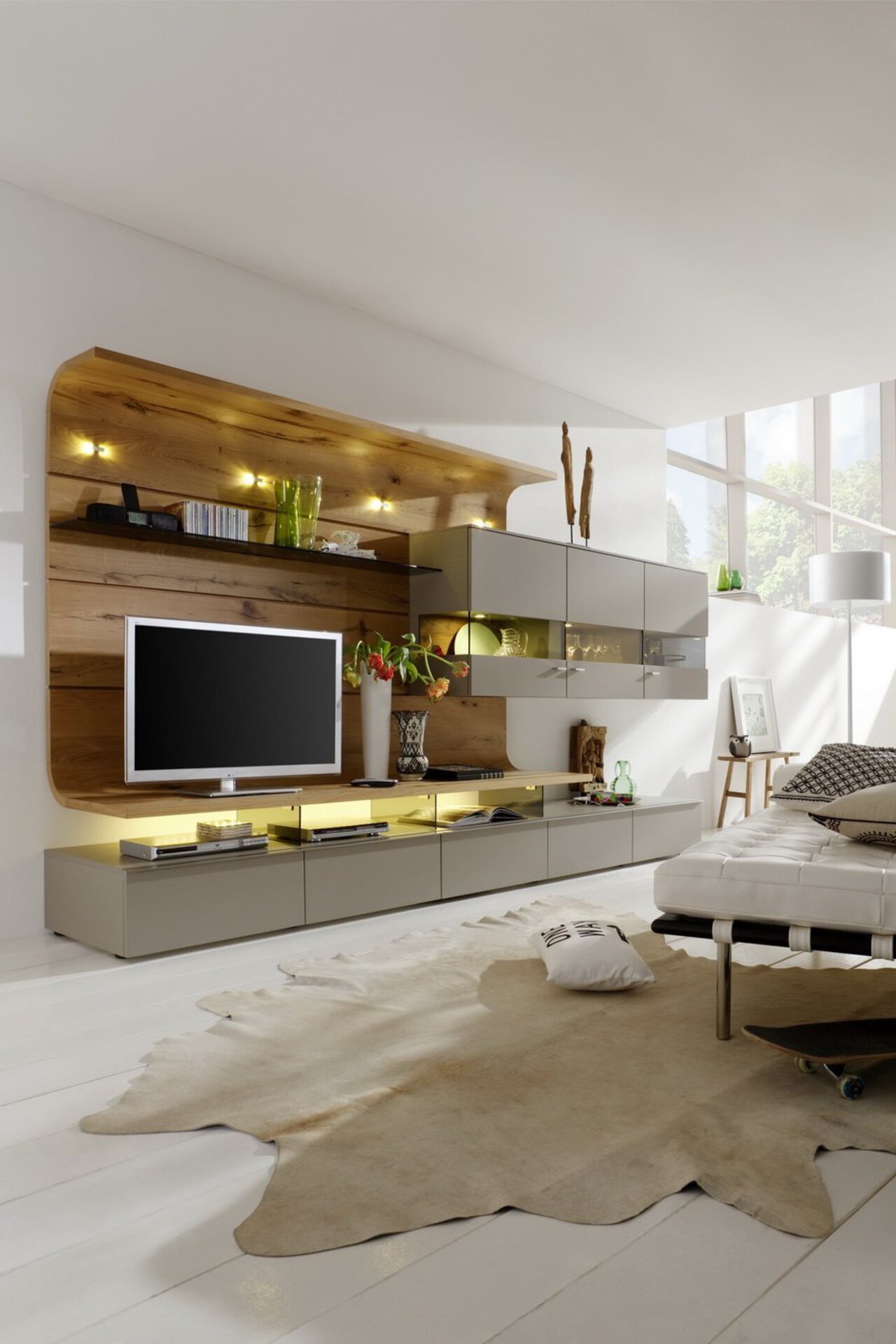 Wohnwand FELINO Gwinner Holzwerkstoff mehrfarbig ca. 358x187x56 cm