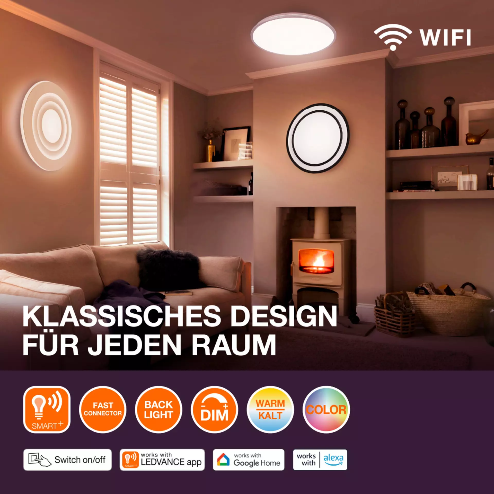 Deckenleuchte Orbis Spiral Pulse OSRAM Metall 