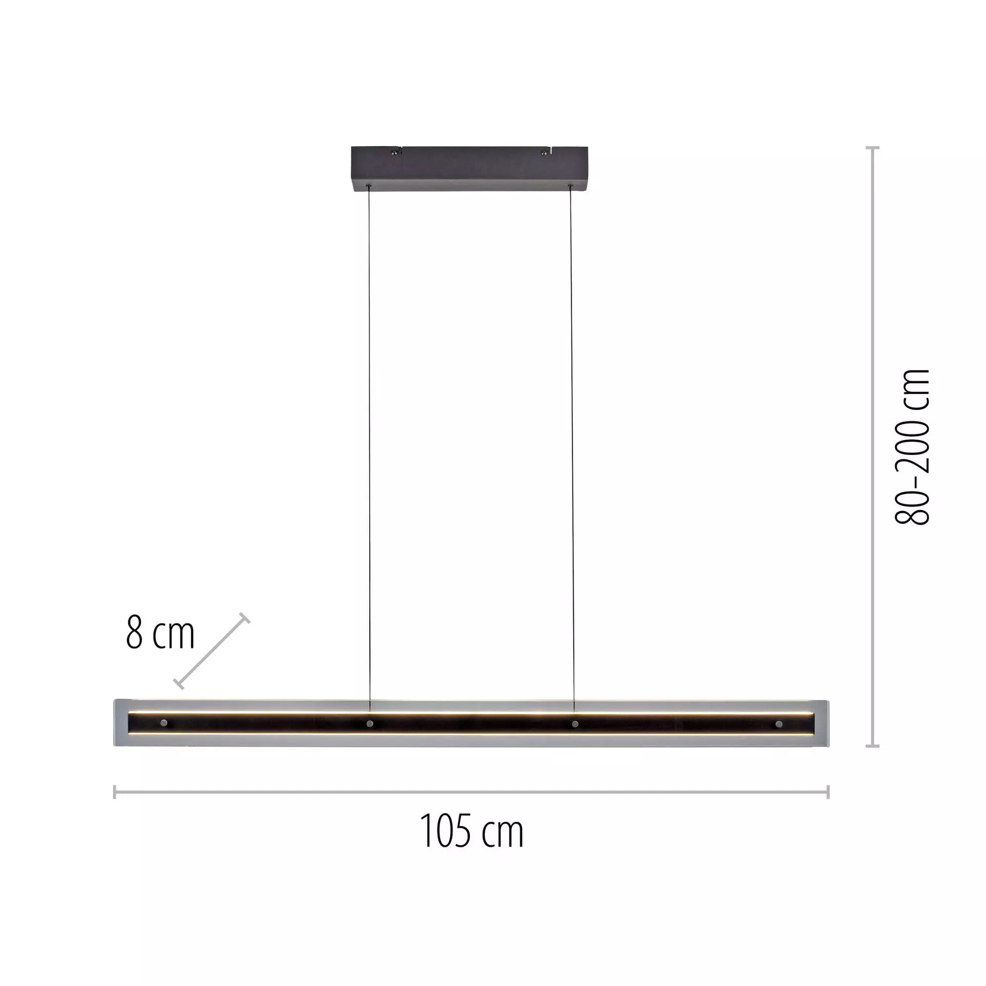 Hängeleuchte SW LENA SCHÖNER WOHNEN-Kollektion Metall 8 x 200 x 105 cm