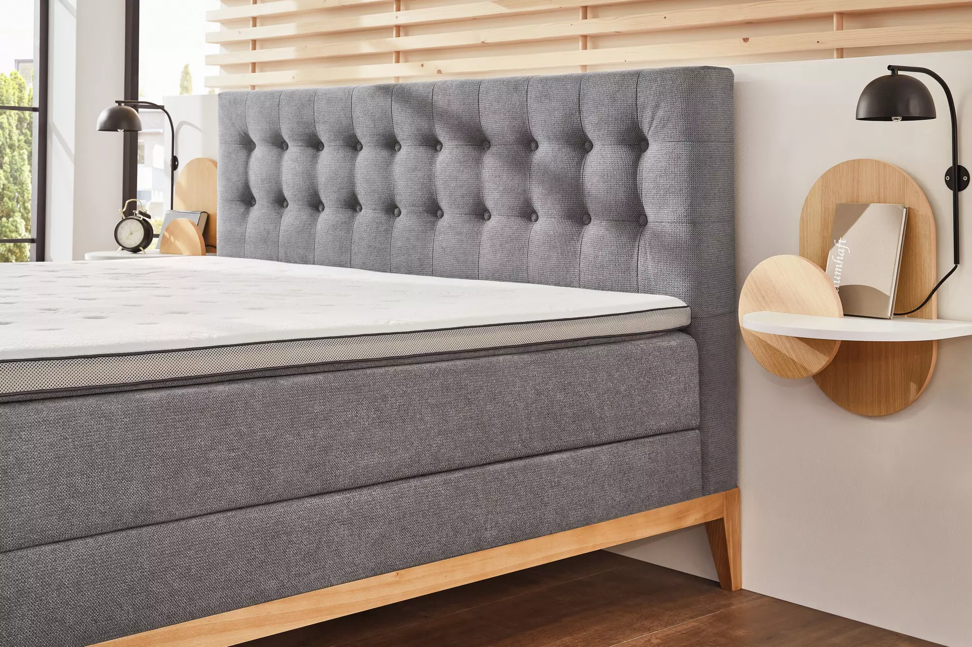 Boxspringbett BX2290 BXSet 180X200 MT L 50456-710 Sun Garden Textil 180 x 109 x 214 cm