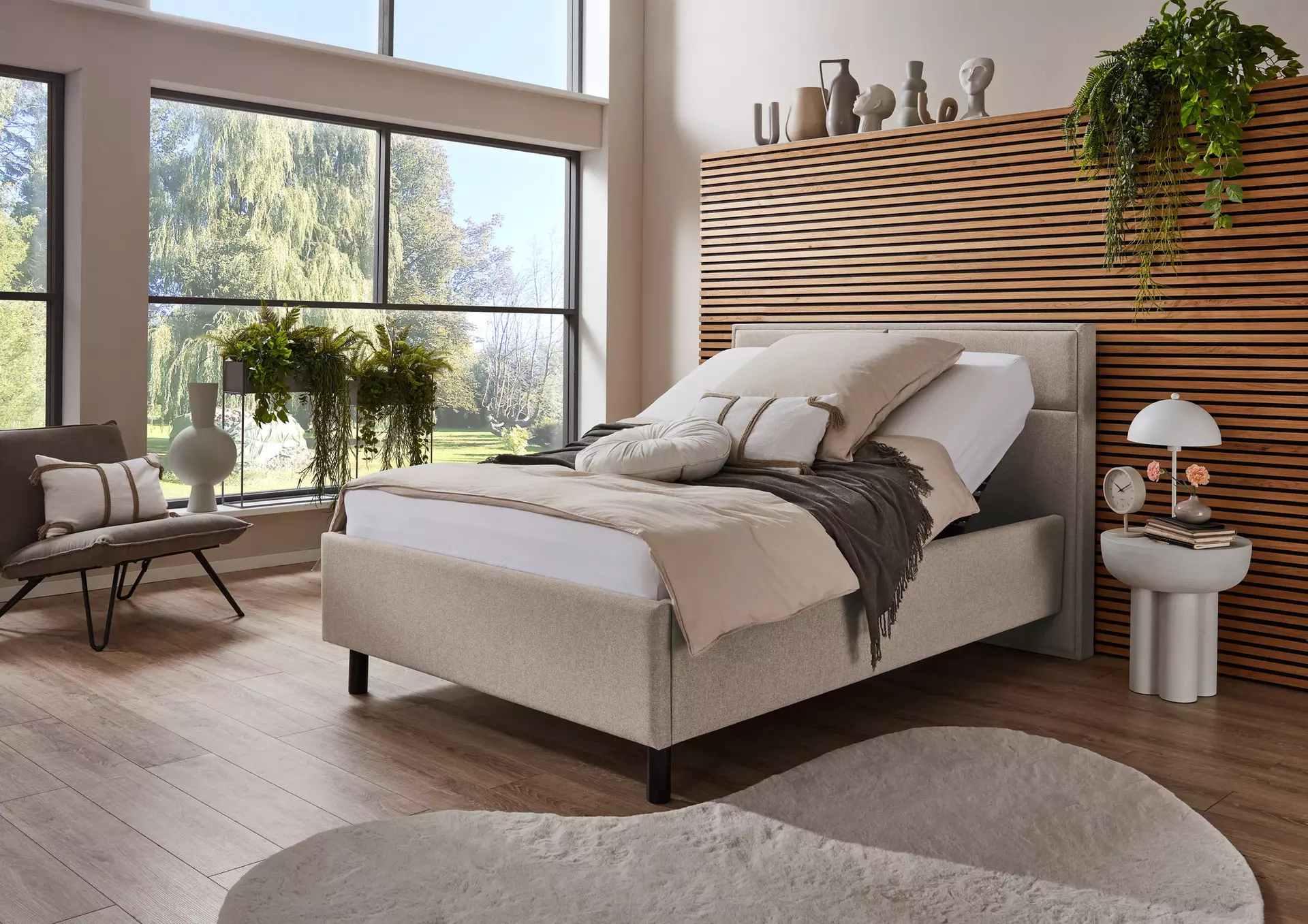 Polsterbett Lift Up Meise Möbel Textil 142 x 120 x 217 cm