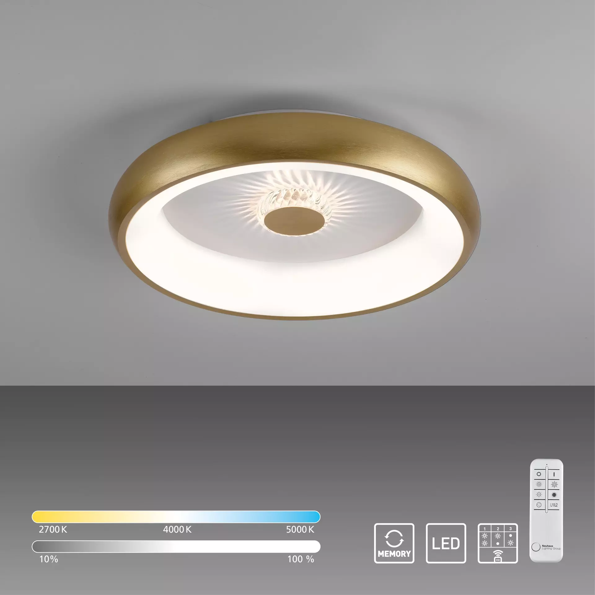 Deckenleuchte VERTIGO JUST LIGHT Metall 45 x 9 x 45 cm
