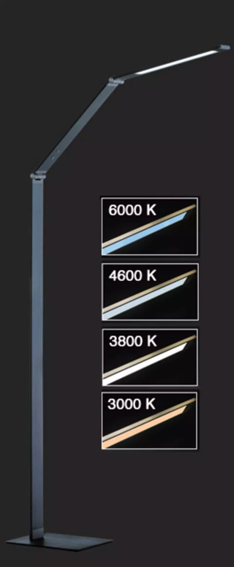 Stehleuchte Geri Fischer-Honsel Metall 17 x 133 x 