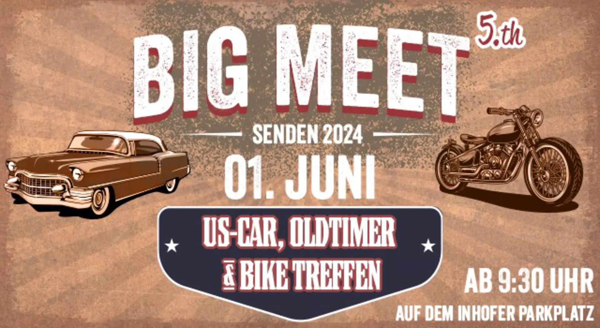Big Meet bei Möbel Inhofer - großes US Car Treffen am 1. Juni. Kommen Sie vorbei!
