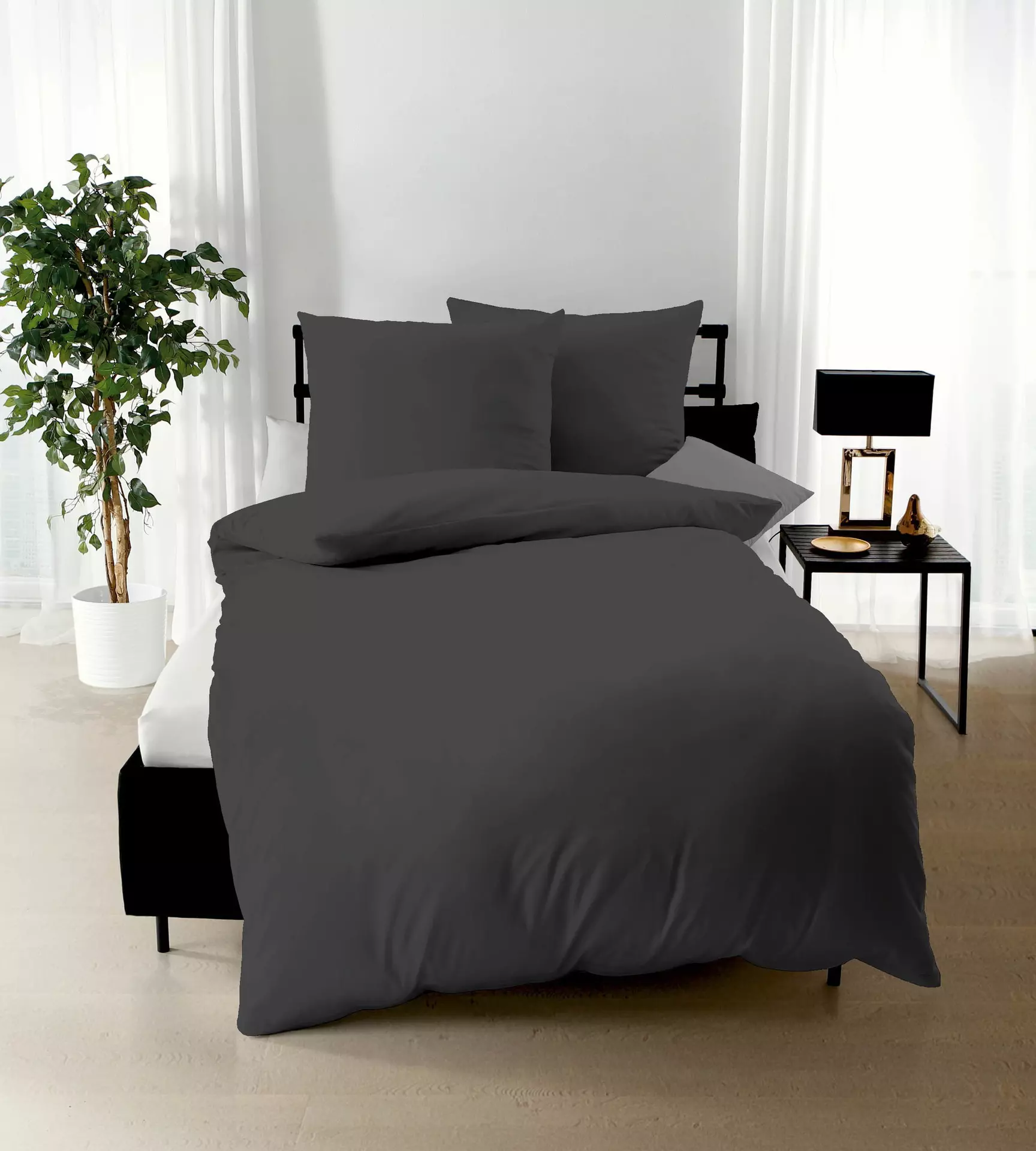 Satin-Bettwäsche Uni Kaeppel Textil 155 x 220 cm